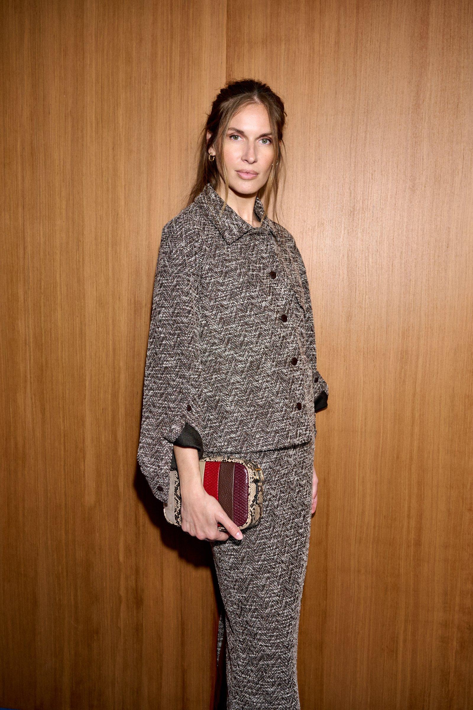 Jupes - Jupe crayon longueur cheville en tweed jersey