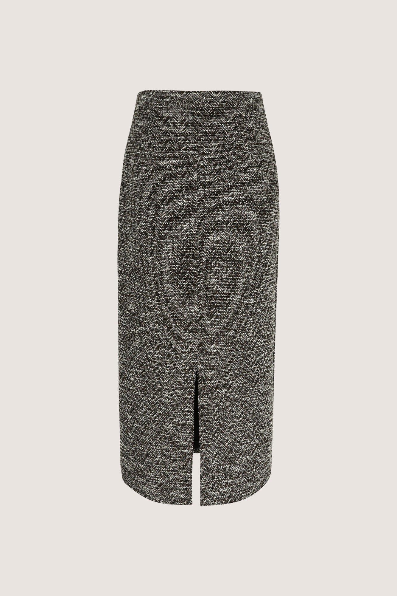 Jupes - Jupe crayon longueur cheville en tweed jersey