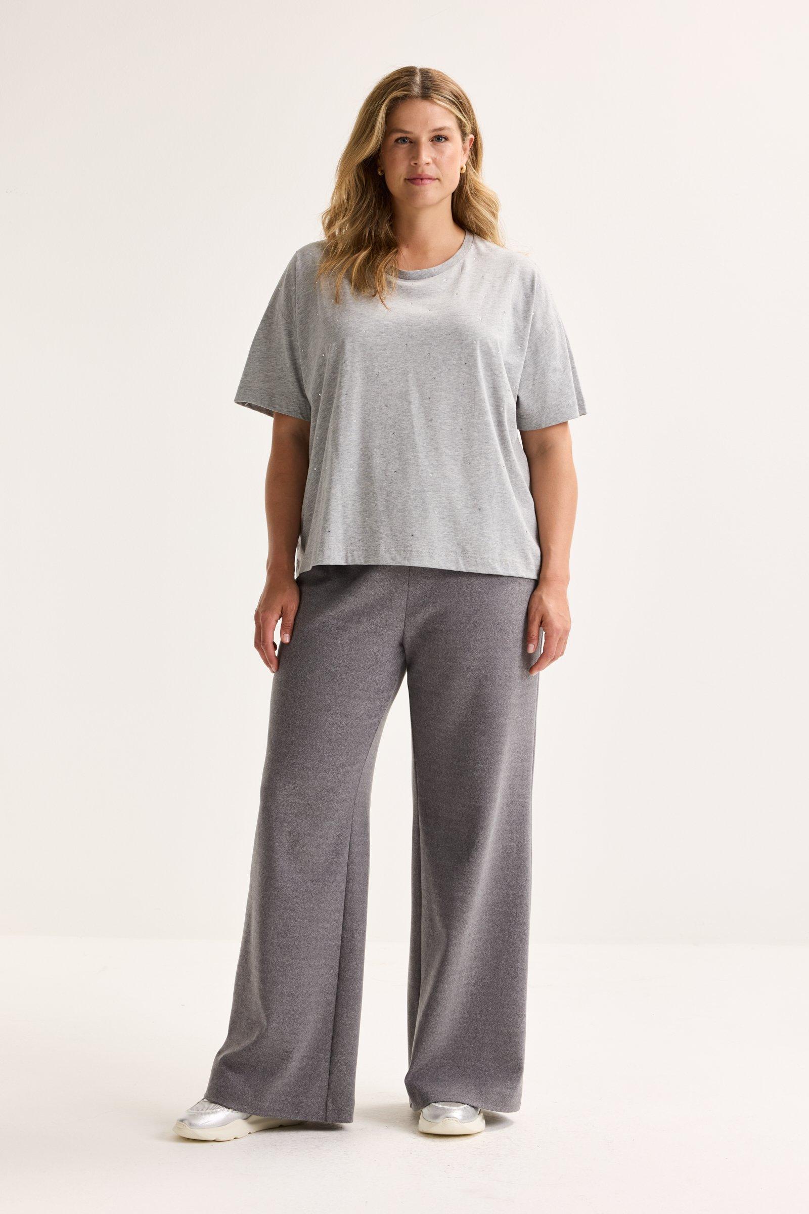 Mayerline Wijde Broek In Jersey Flanel