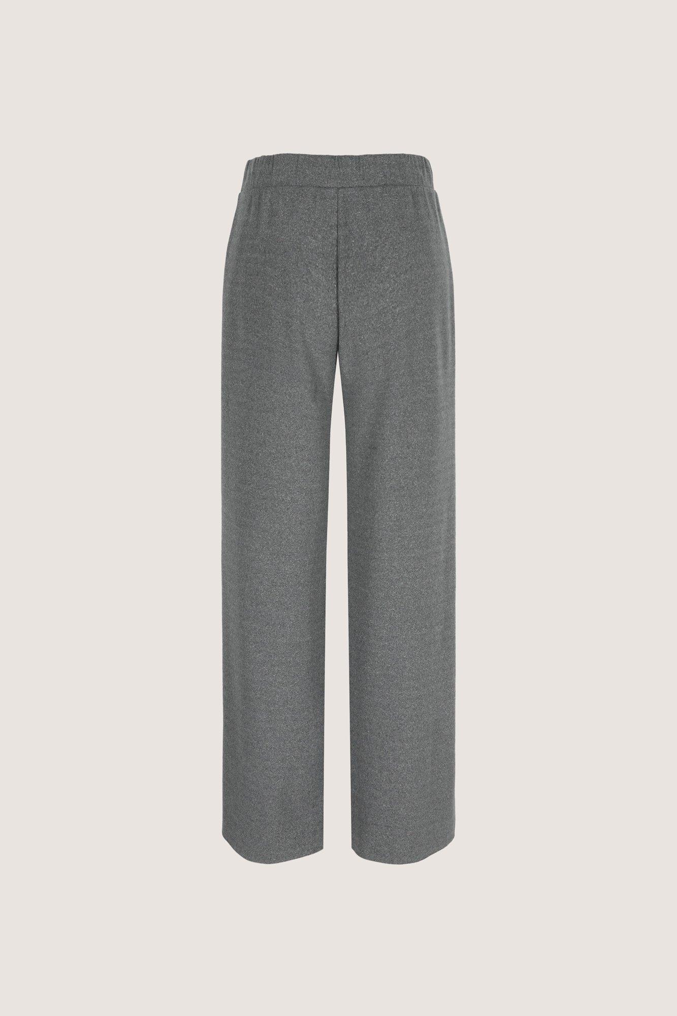 Pantalons - Pantalon large en jersey flanelle