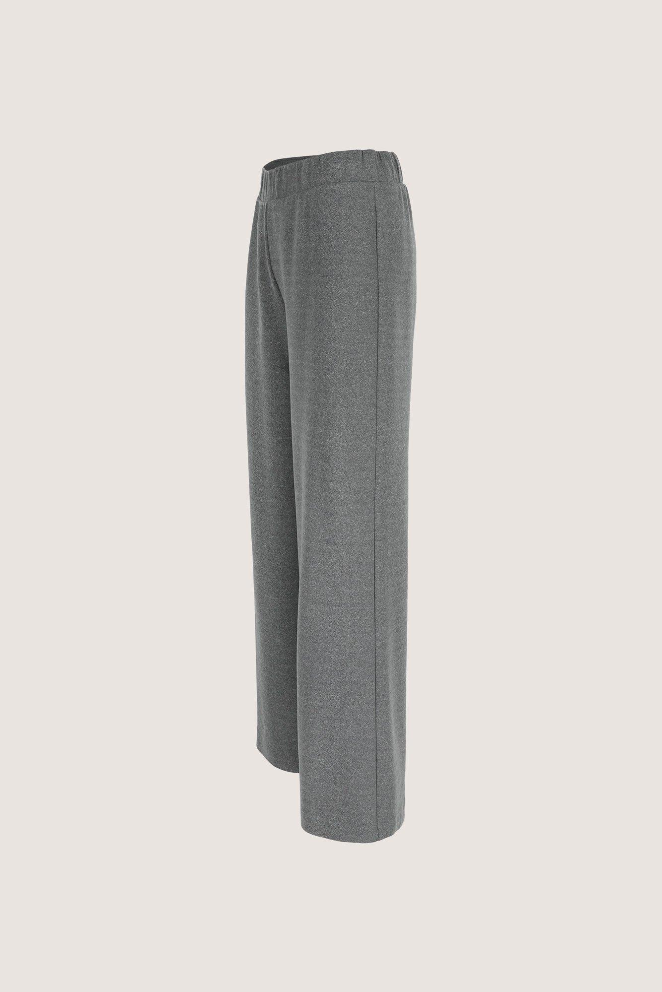 Pantalons - Pantalon large en jersey flanelle