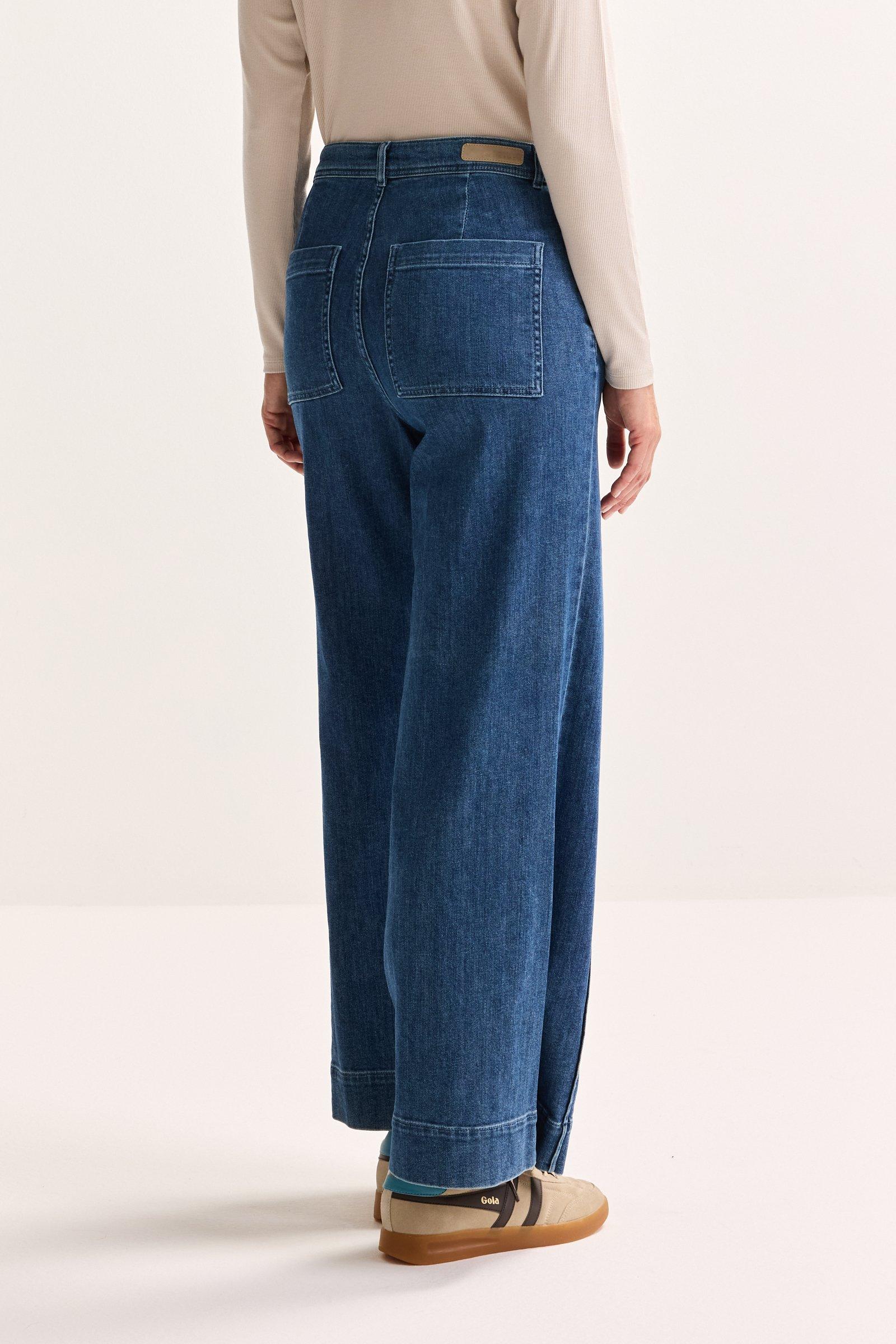 Pantalons - Jeans large à taille haute
