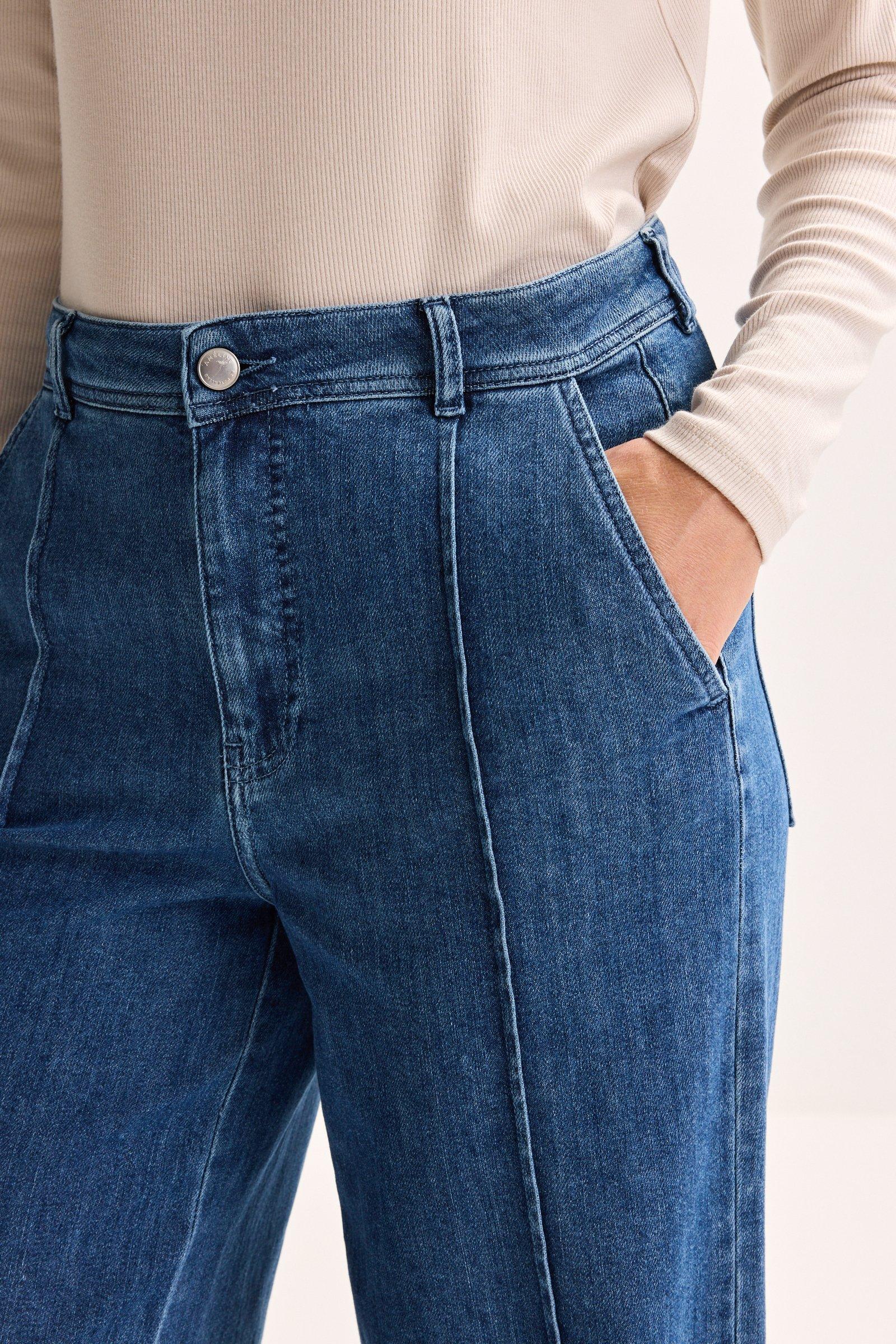 Pantalons - Jeans large à taille haute