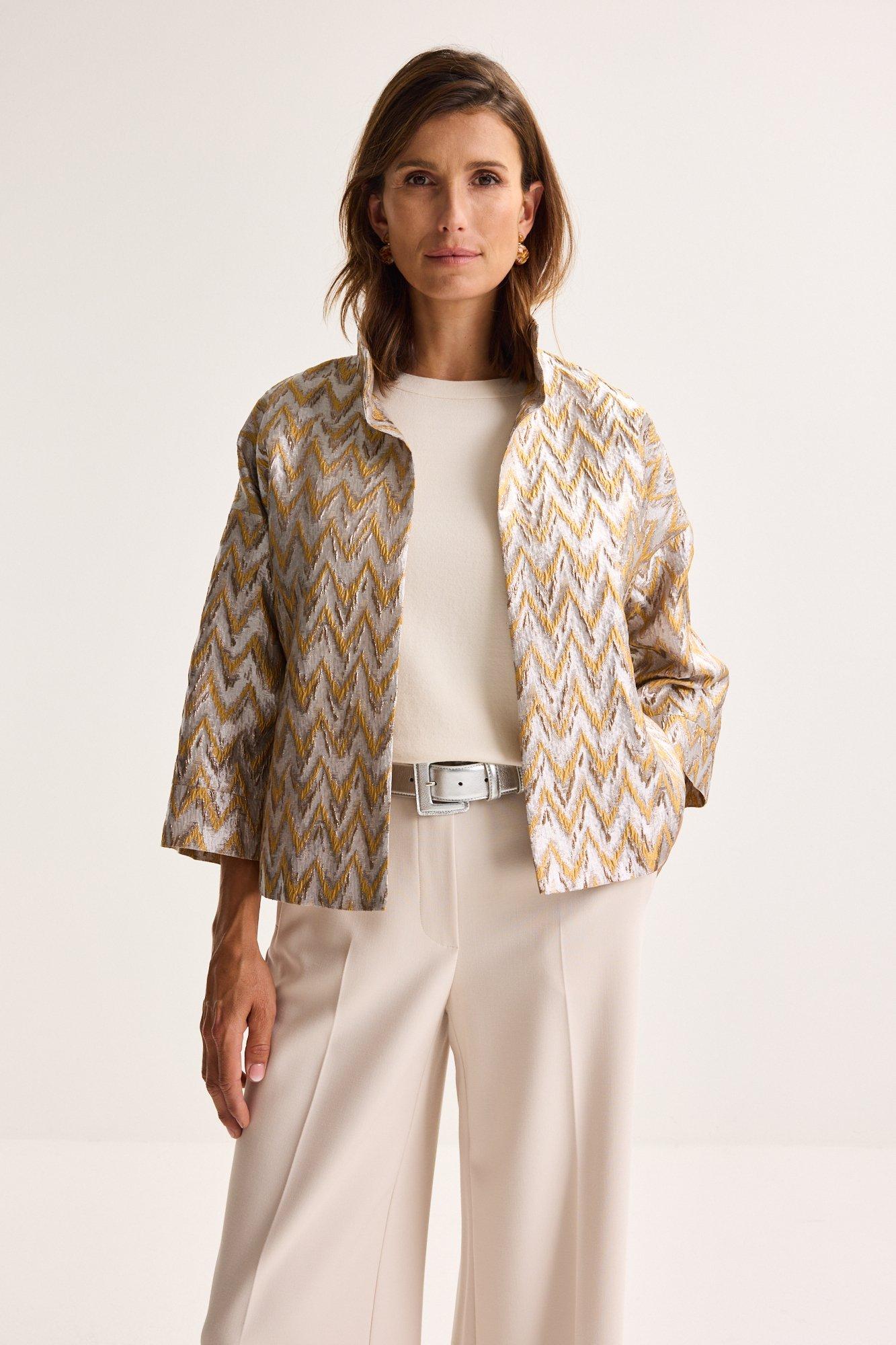 Jasje in metallic jacquard