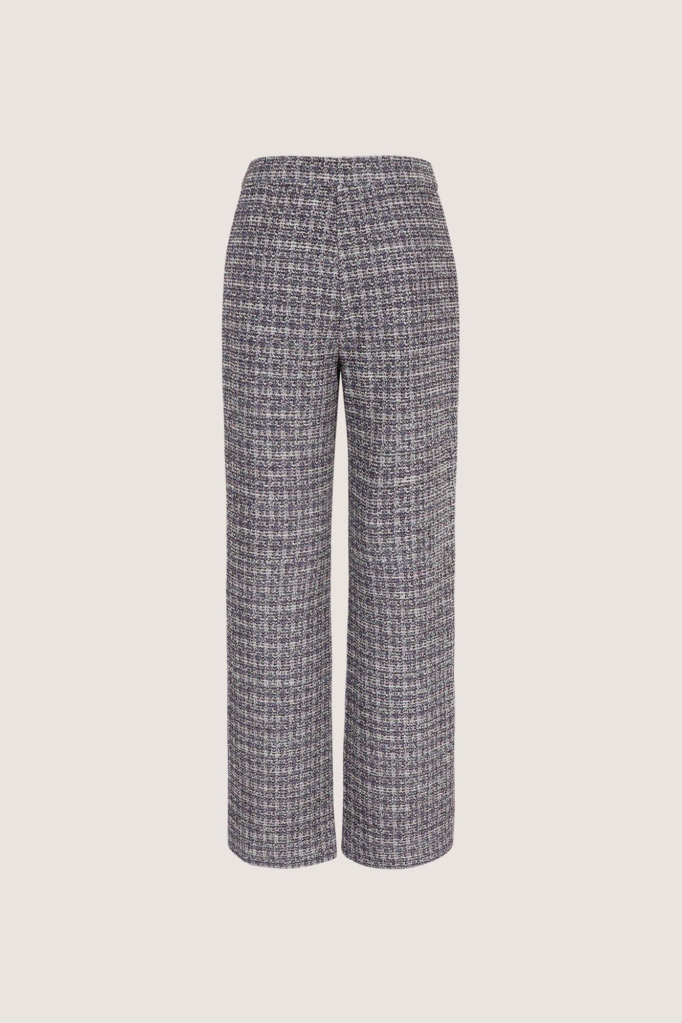Pantalons - Pantalon large en tweed jersey avec lurex