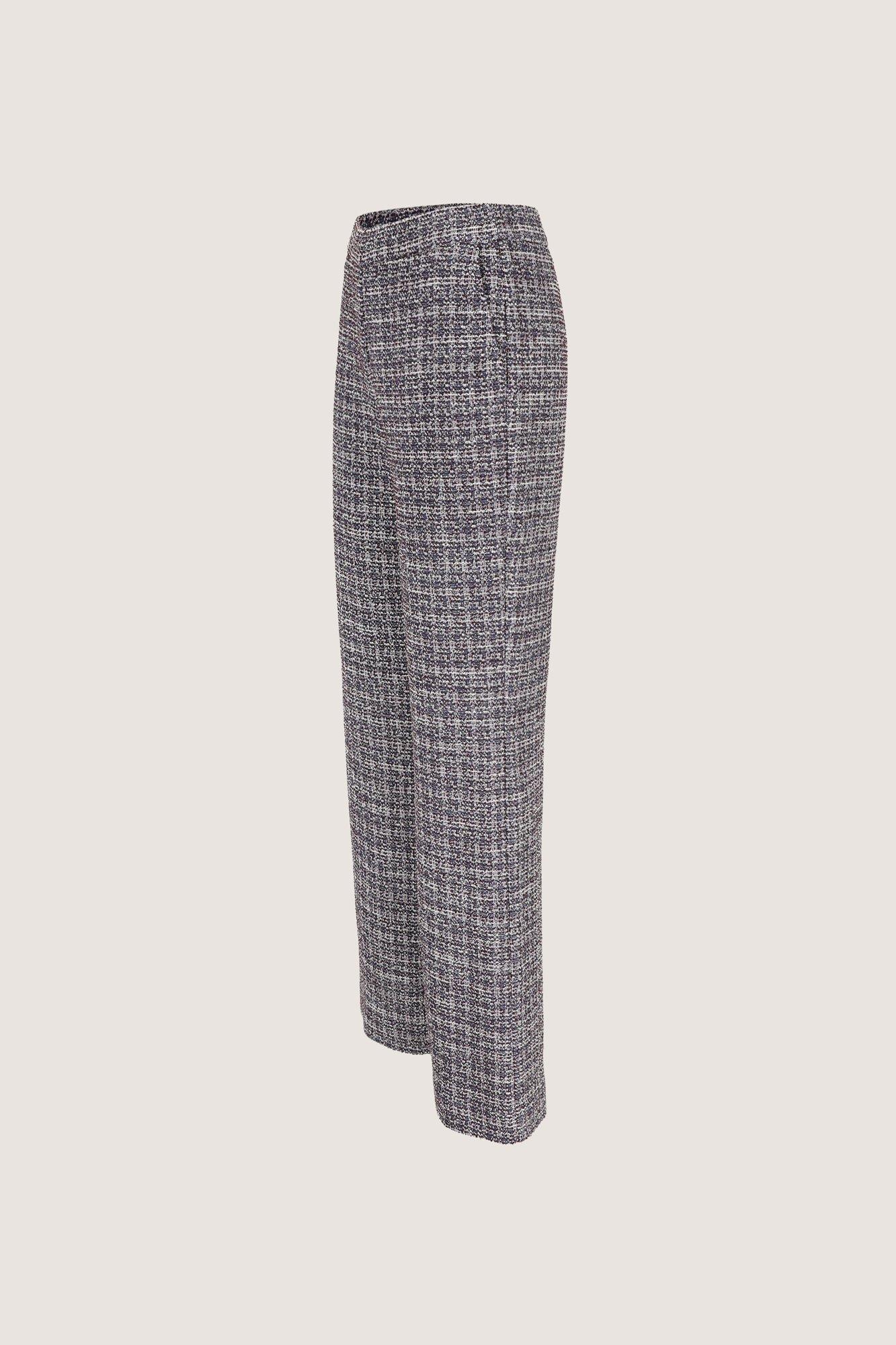 Pantalons - Pantalon large en tweed jersey avec lurex