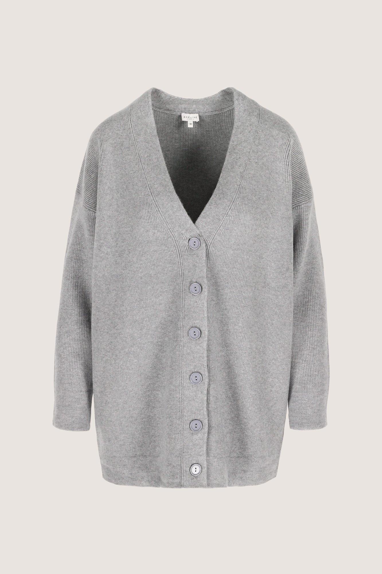 Cardigans - Long cardigan côtelé à col en V