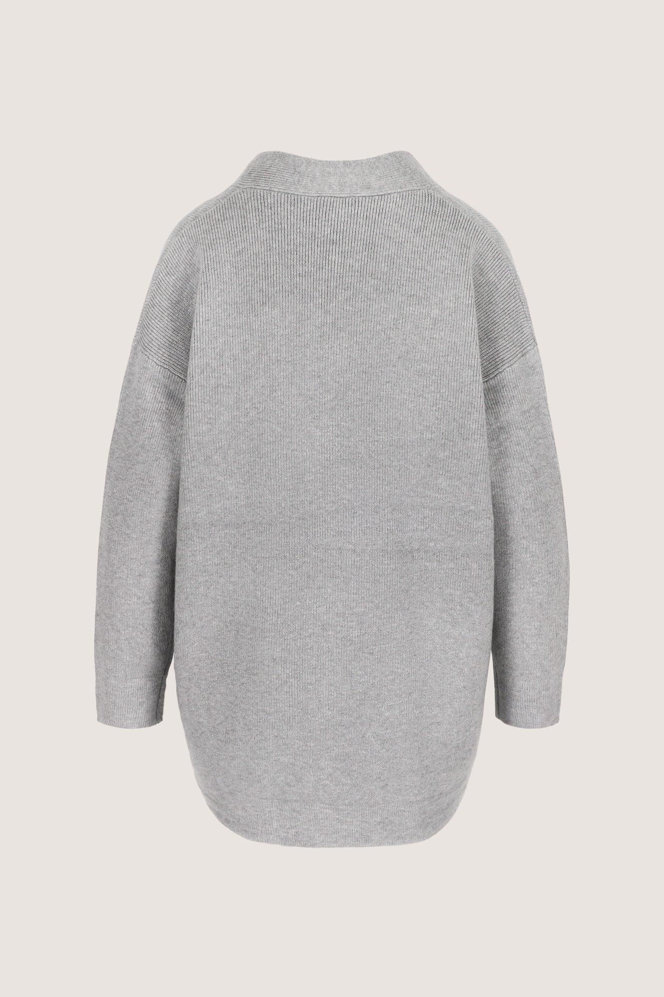 Cardigans - Long cardigan côtelé à col en V