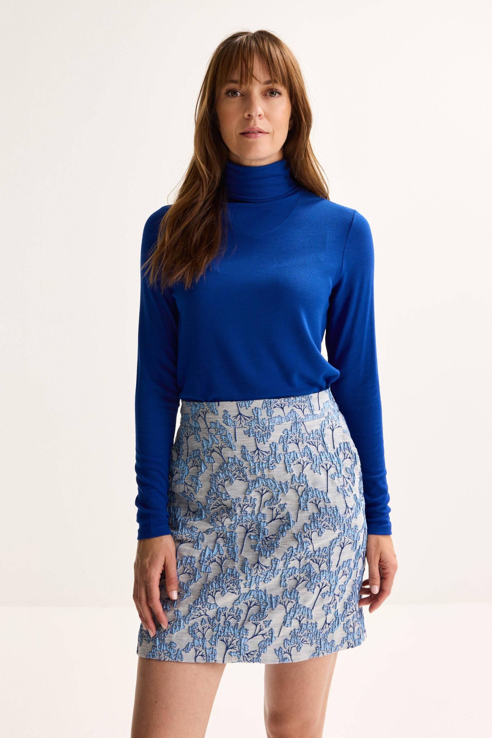 Fijne geribde sous-pull met rolkraag - null - ame