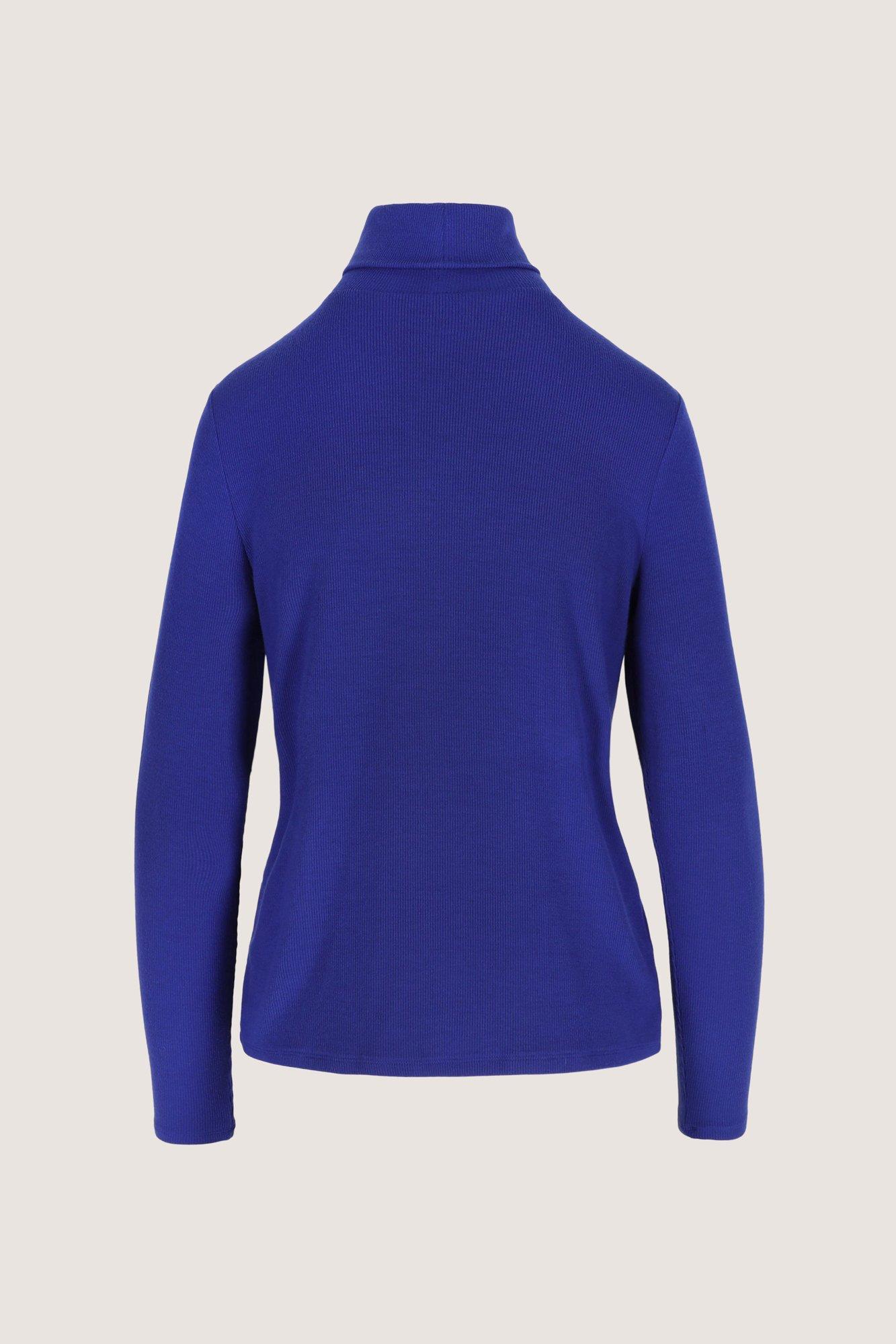 Sweatvest - Fijne geribde sous-pull met rolkraag