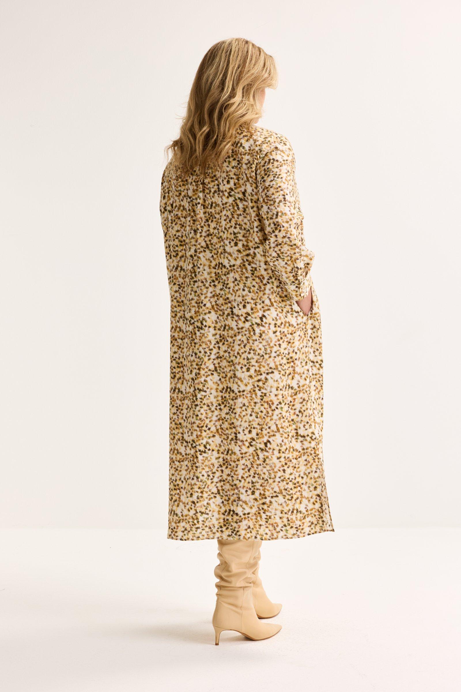 Kleedjes - Loose fit midi-jurk met abstracte print