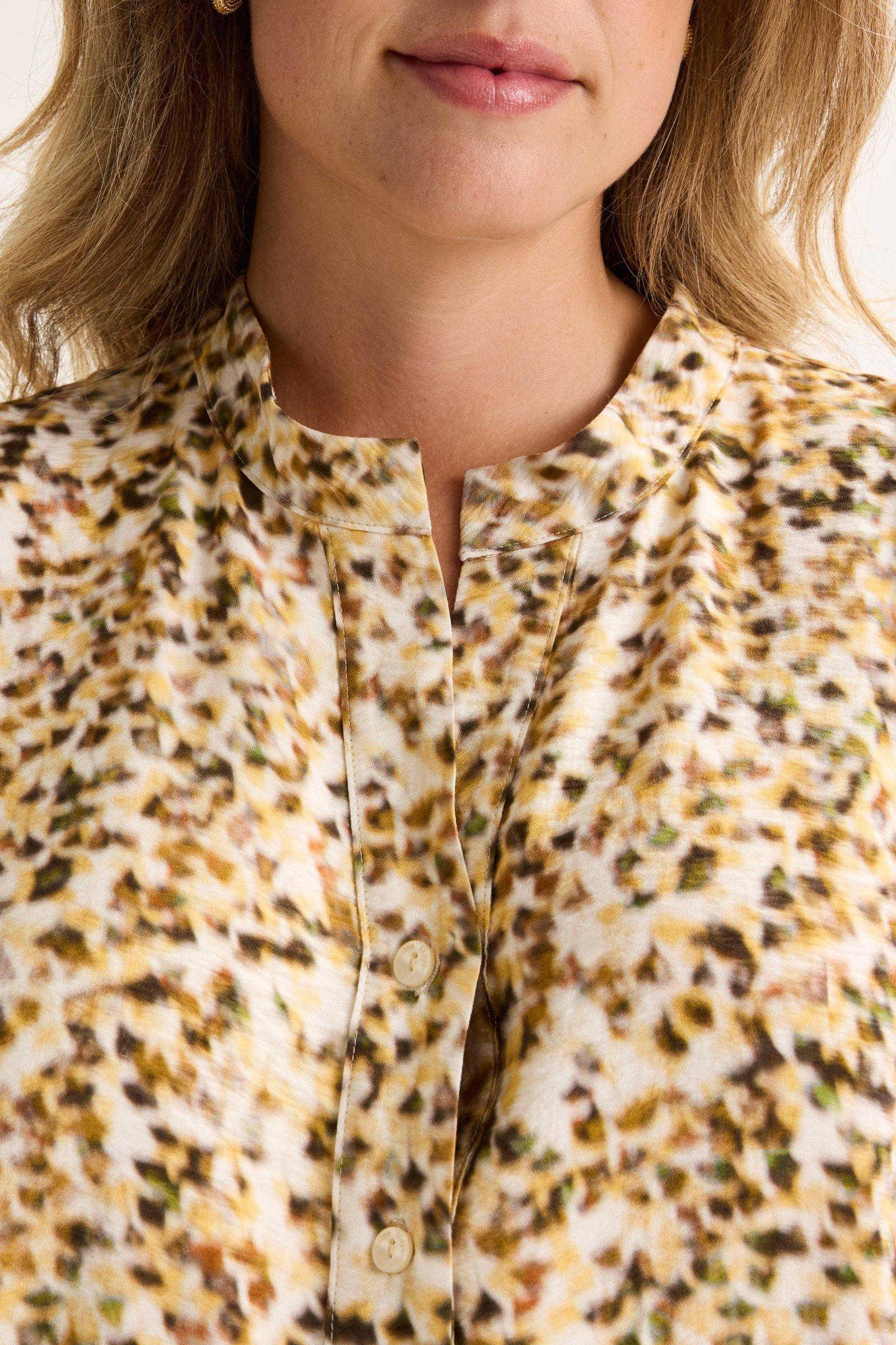 Kleedjes - Loose fit midi-jurk met abstracte print