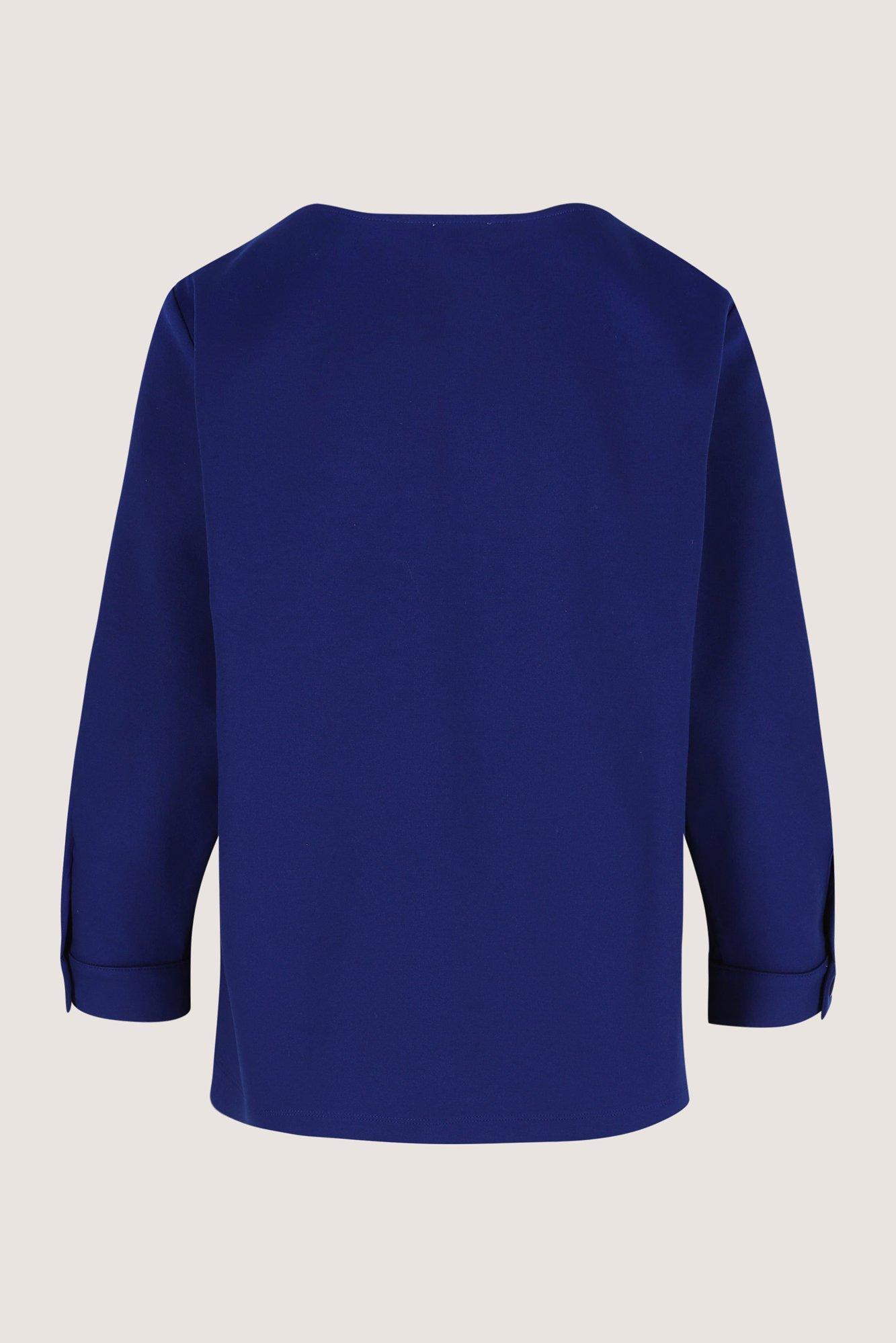 Hemden - Blouse in Milano jersey met ronde hals
