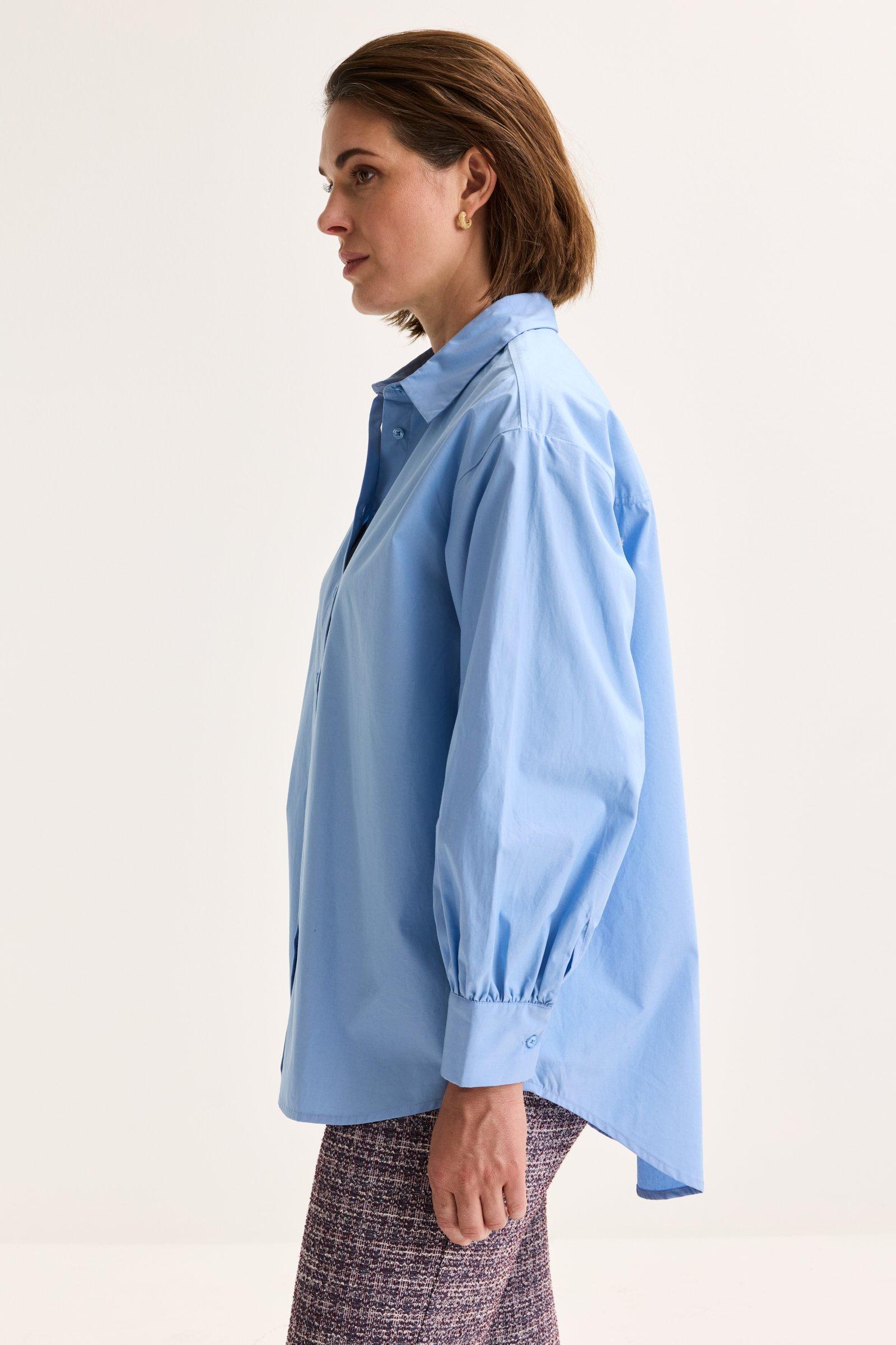 Chemises - Longue chemise en popeline