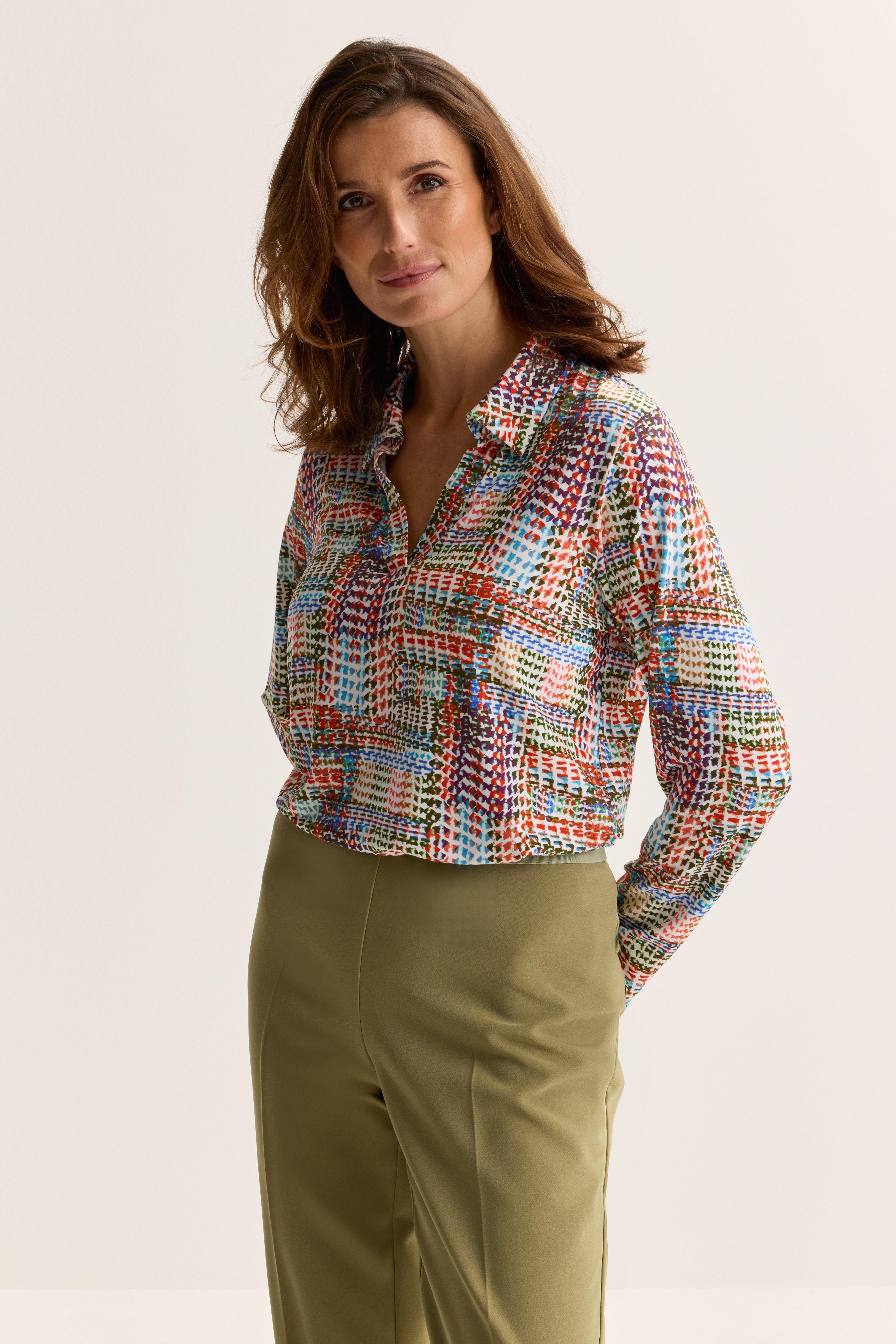 Mayerline Jersey Polo Met Abstracte Print