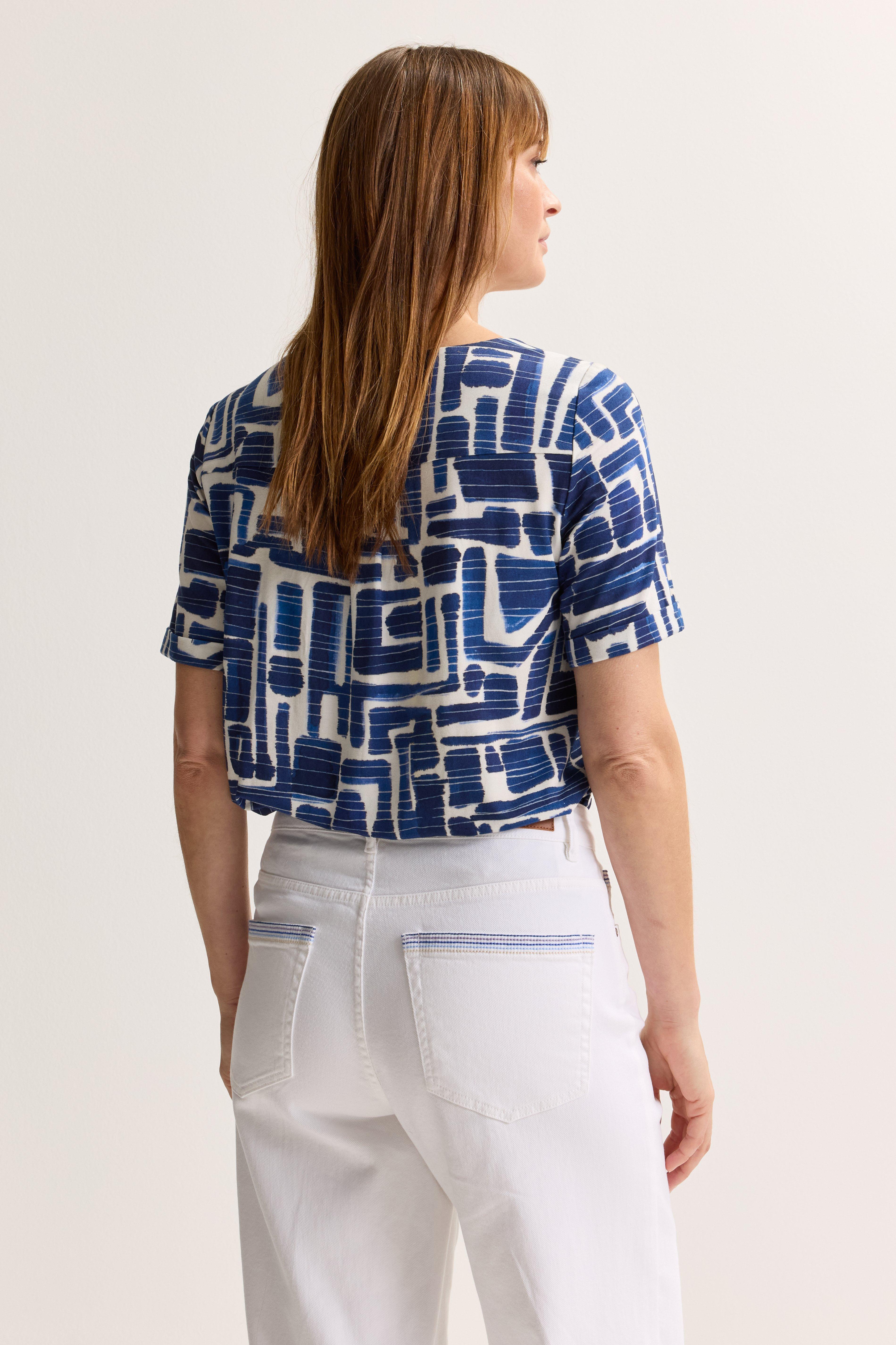 Chemises - Blouse en jersey &agrave; col en V sur &eacute;lastique