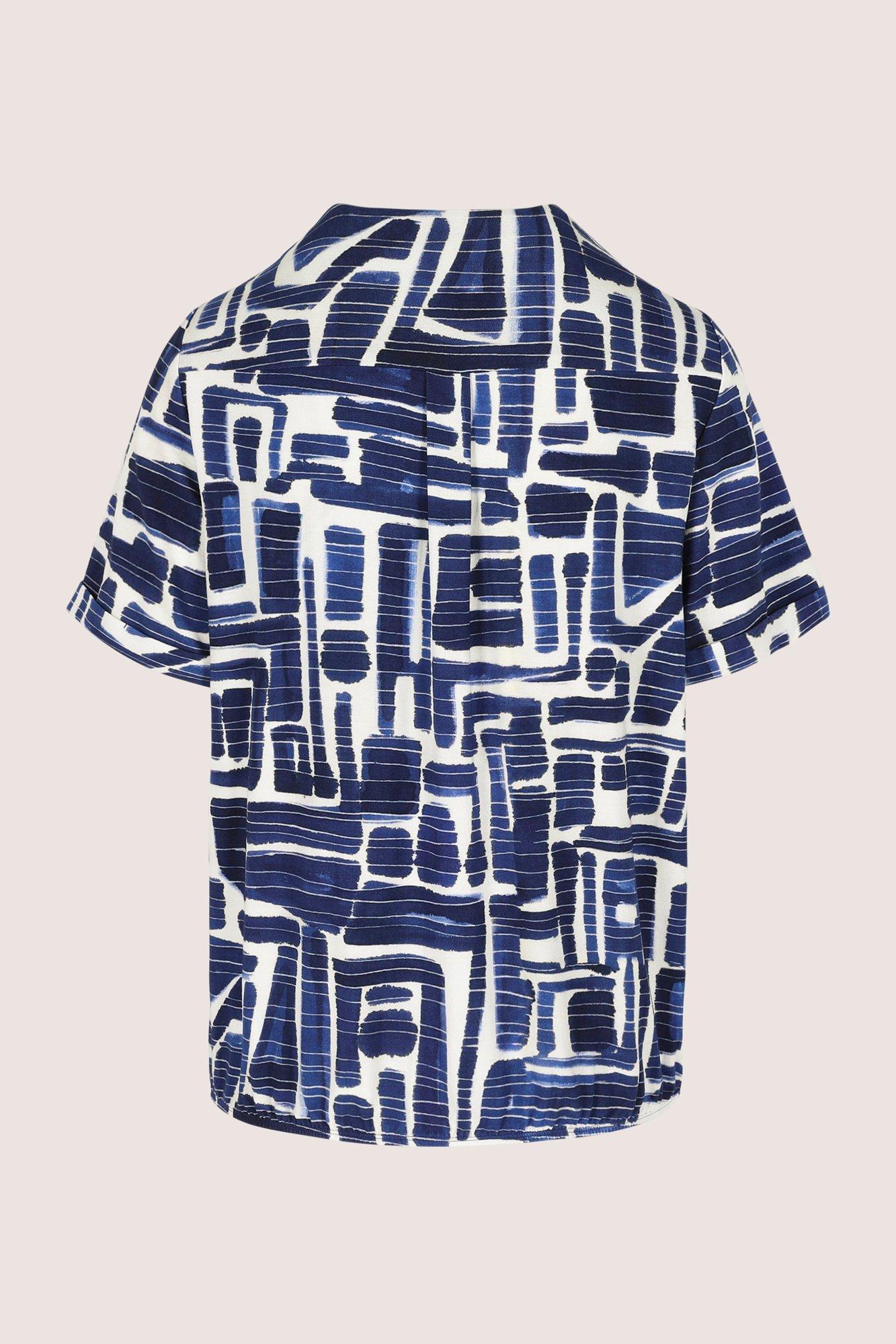 Hemden - Jersey V-halsblouse op elastiek