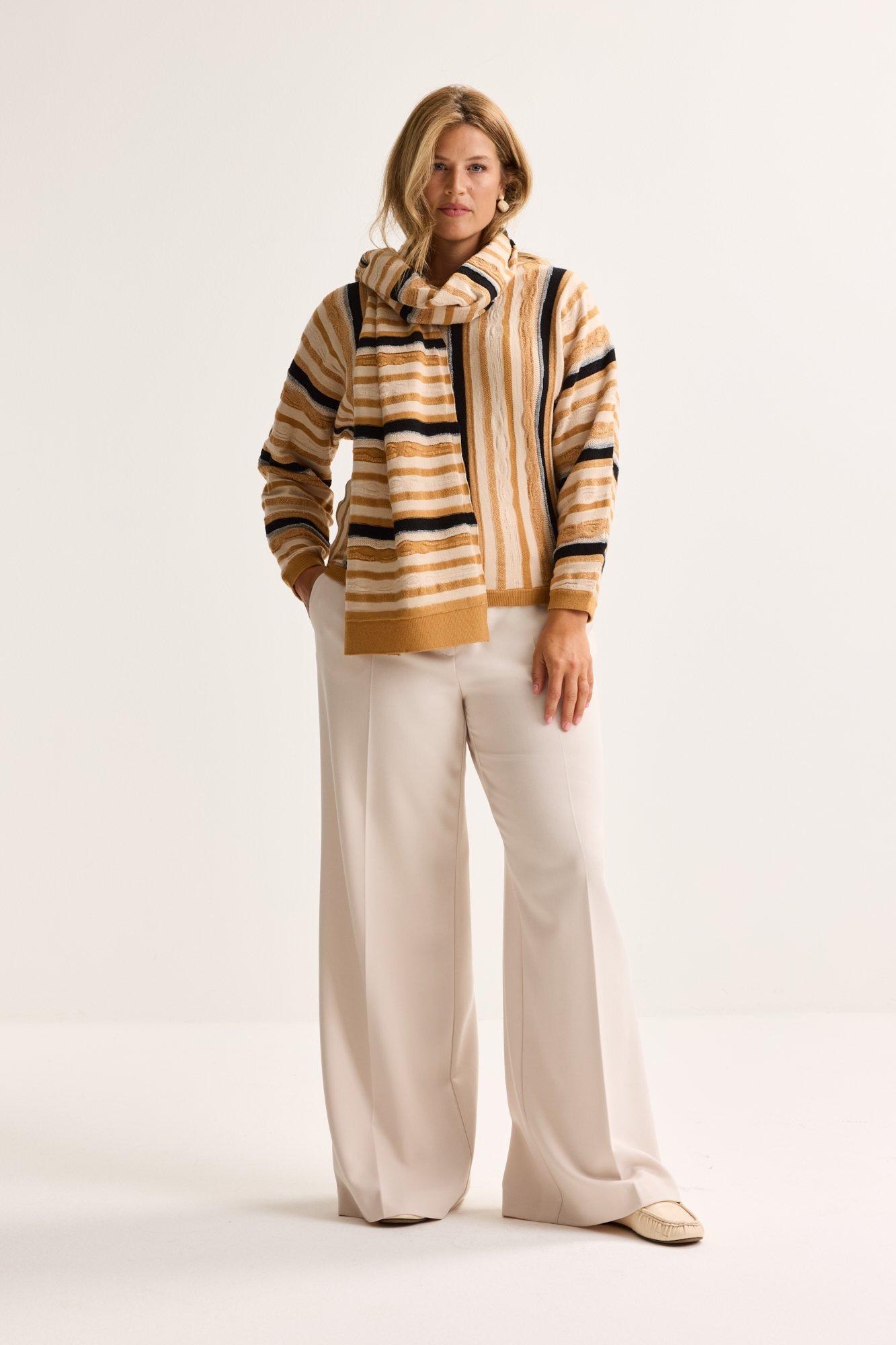 Truien - Vleermuistrui in jacquard