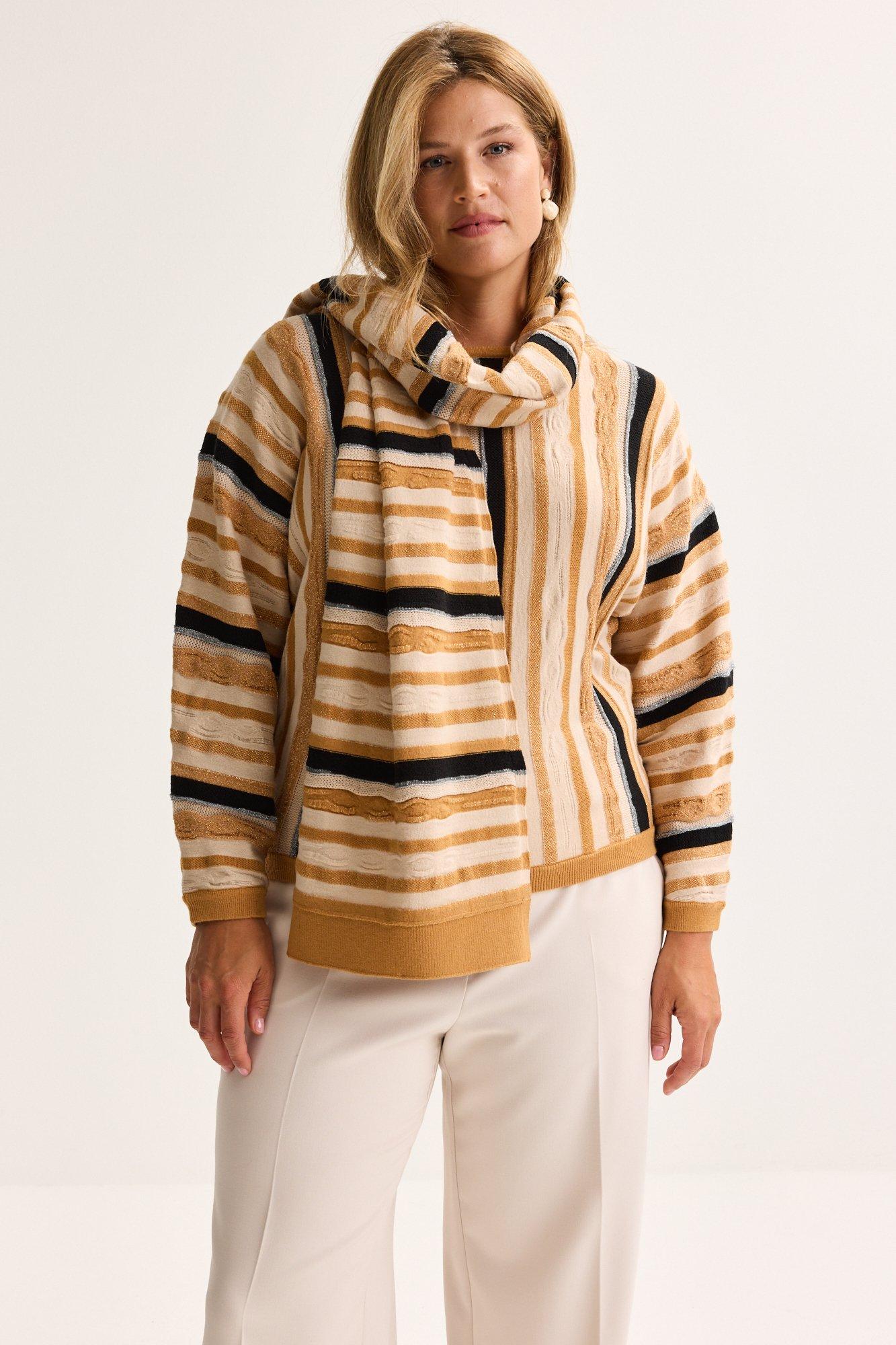 Echarpe rayée en jacquard