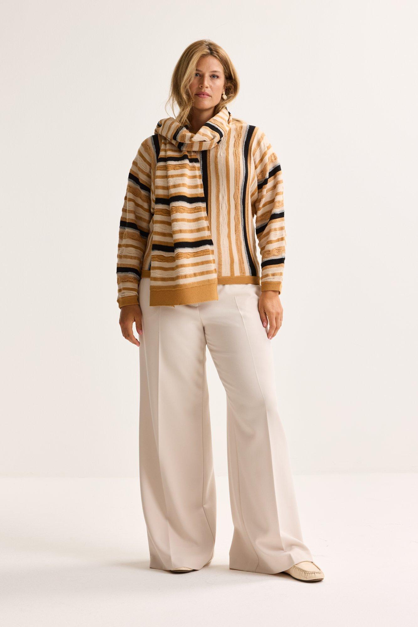 Accessoires pour bébés - Echarpe rayée en jacquard