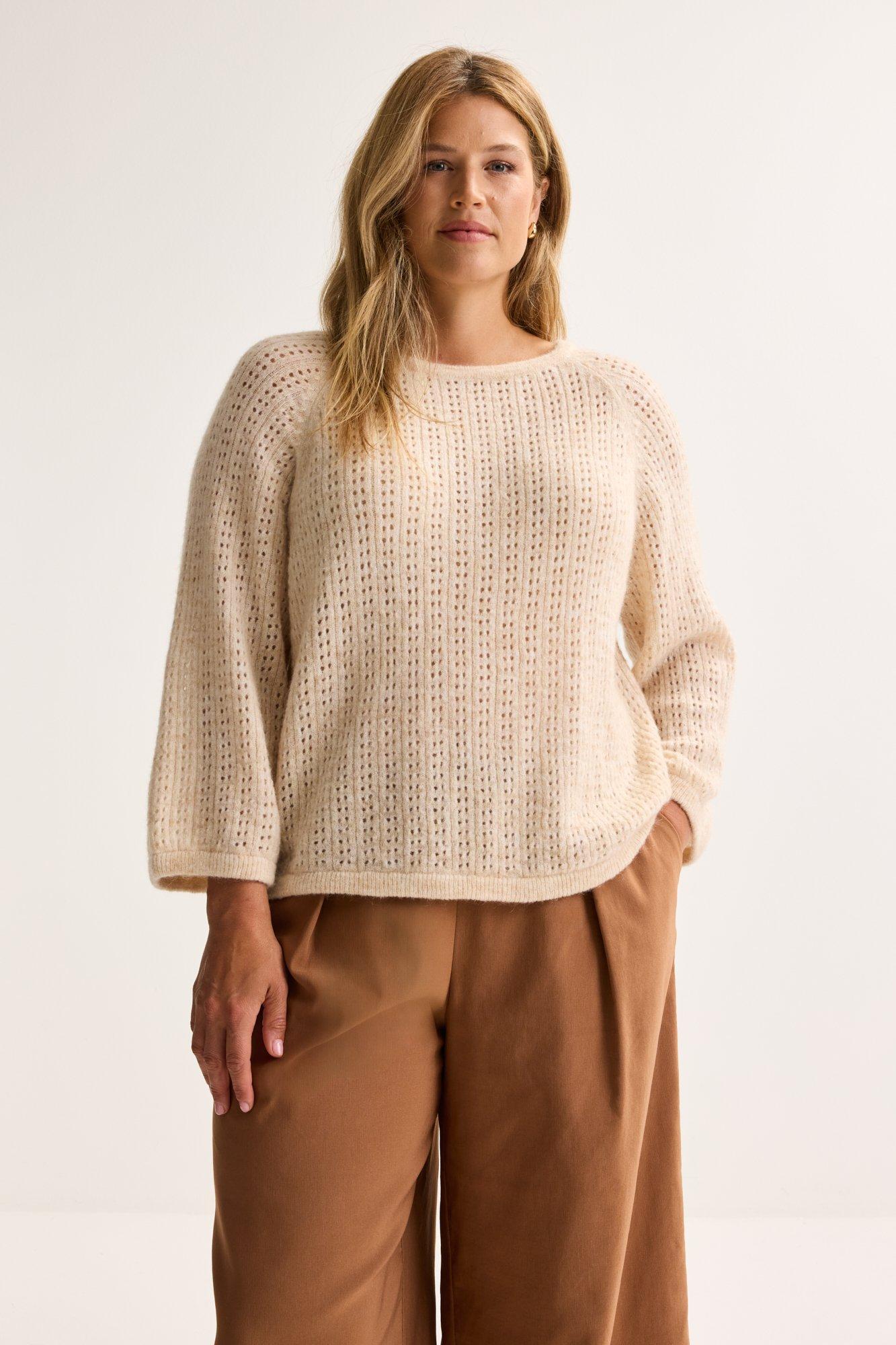 Pull ajouré avec mohair