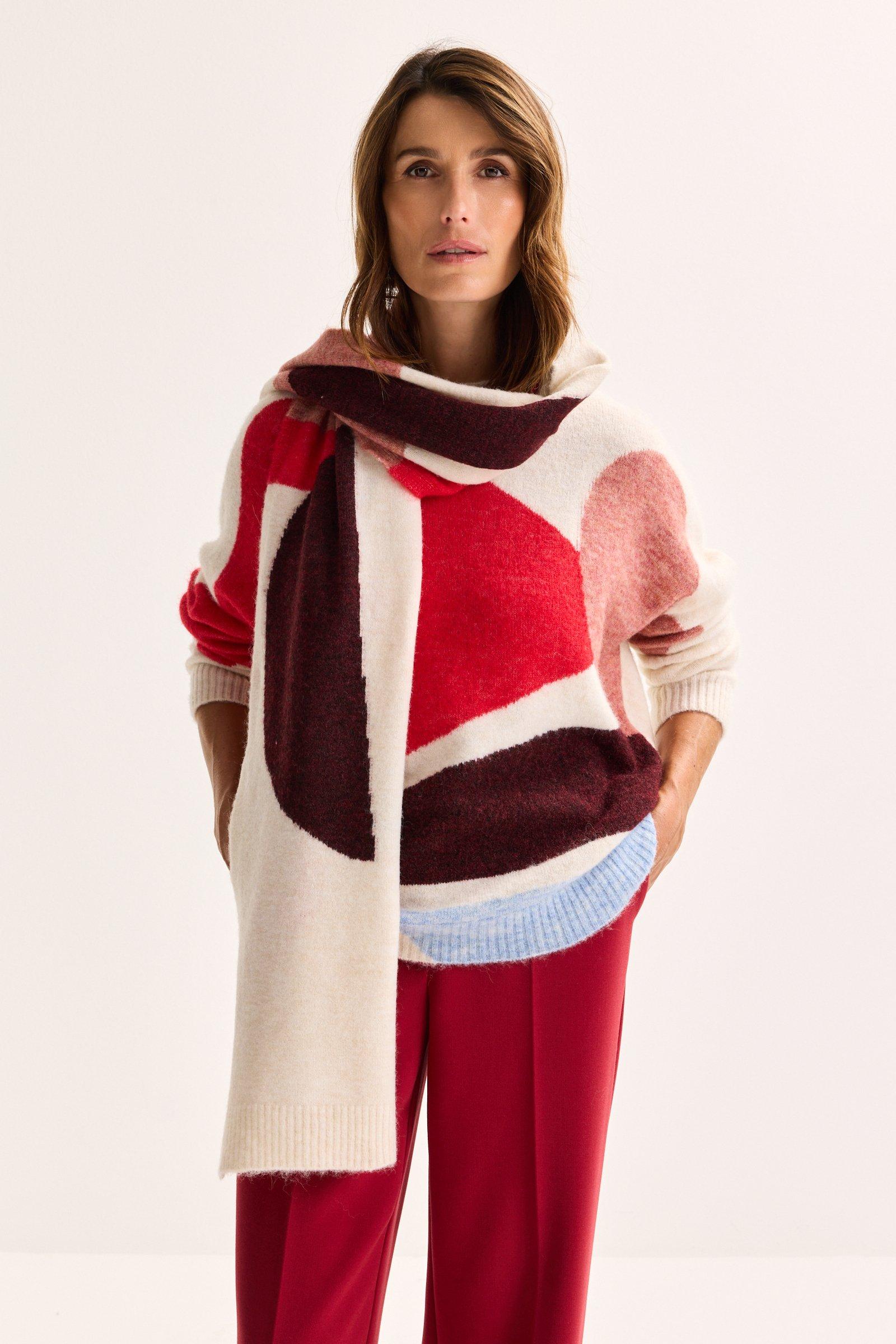 Babyspulletjes - Colourblocking sjaal in alpacamix