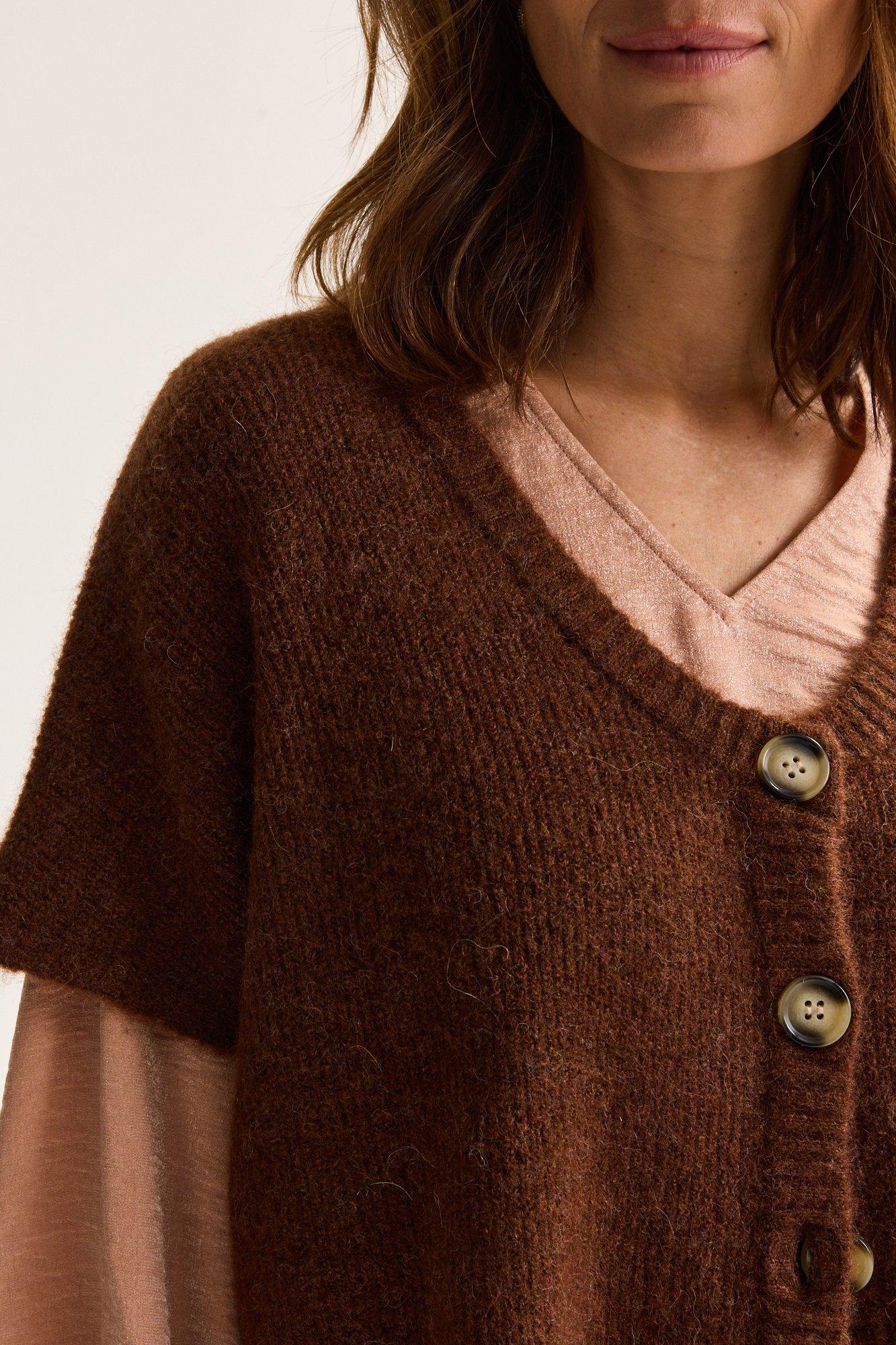 Cardigans - Cape en mélange mohair