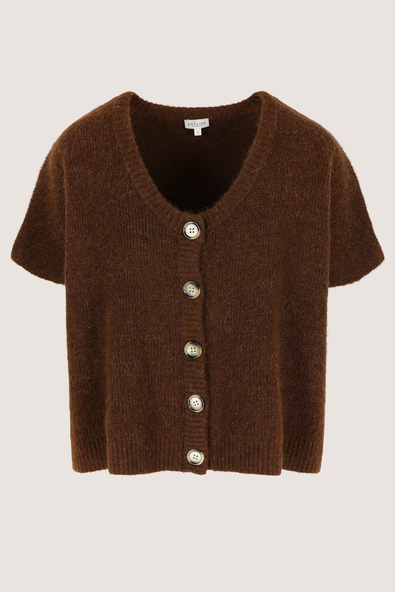 Cardigan - Gebreide cape in mohairmix