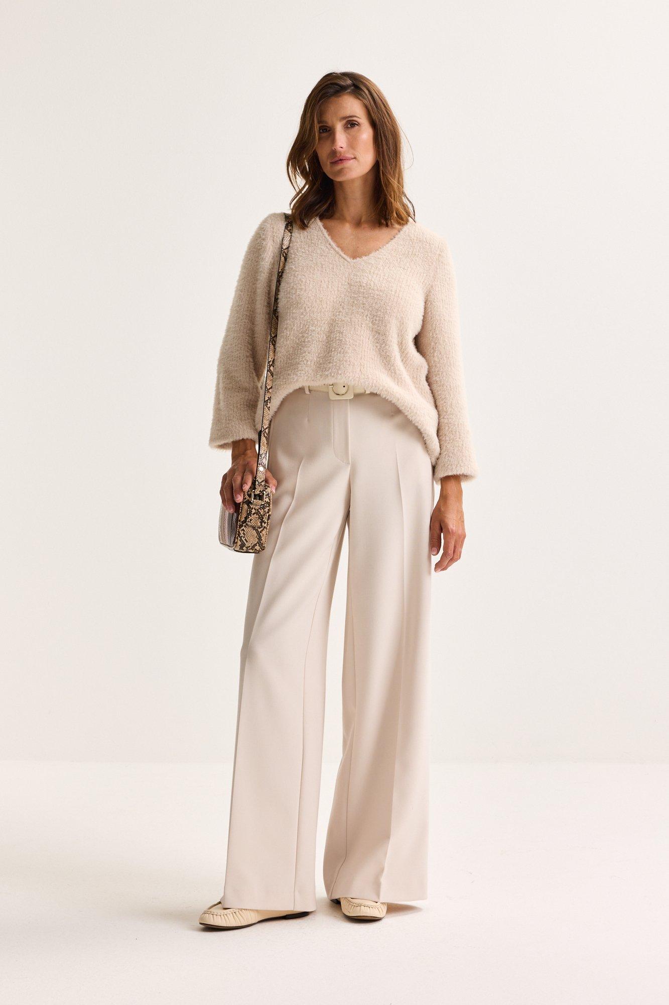 Chemises - Haut en jersey poilu à col en V