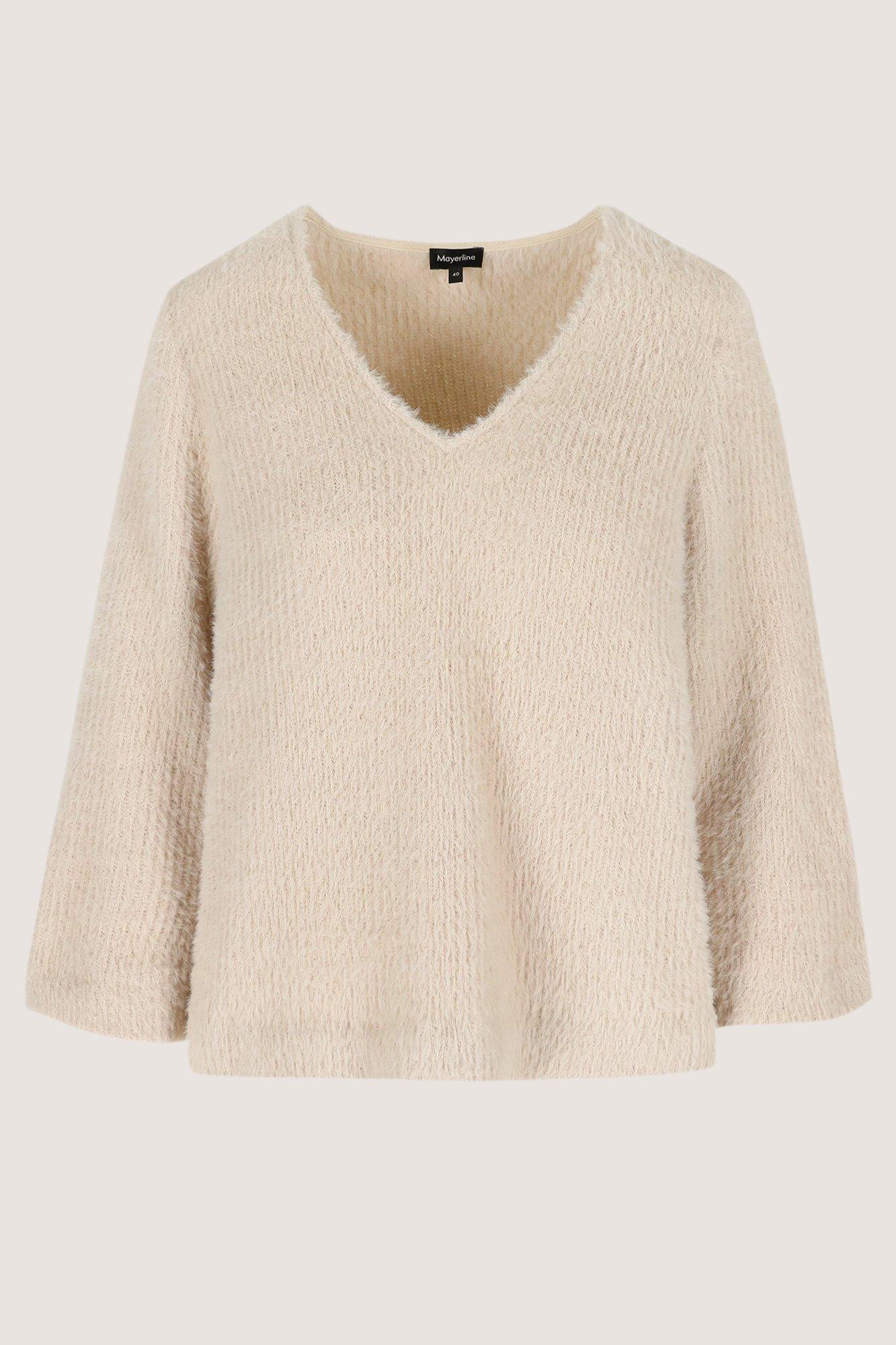 Hemden - V-halstop in pluizig jersey