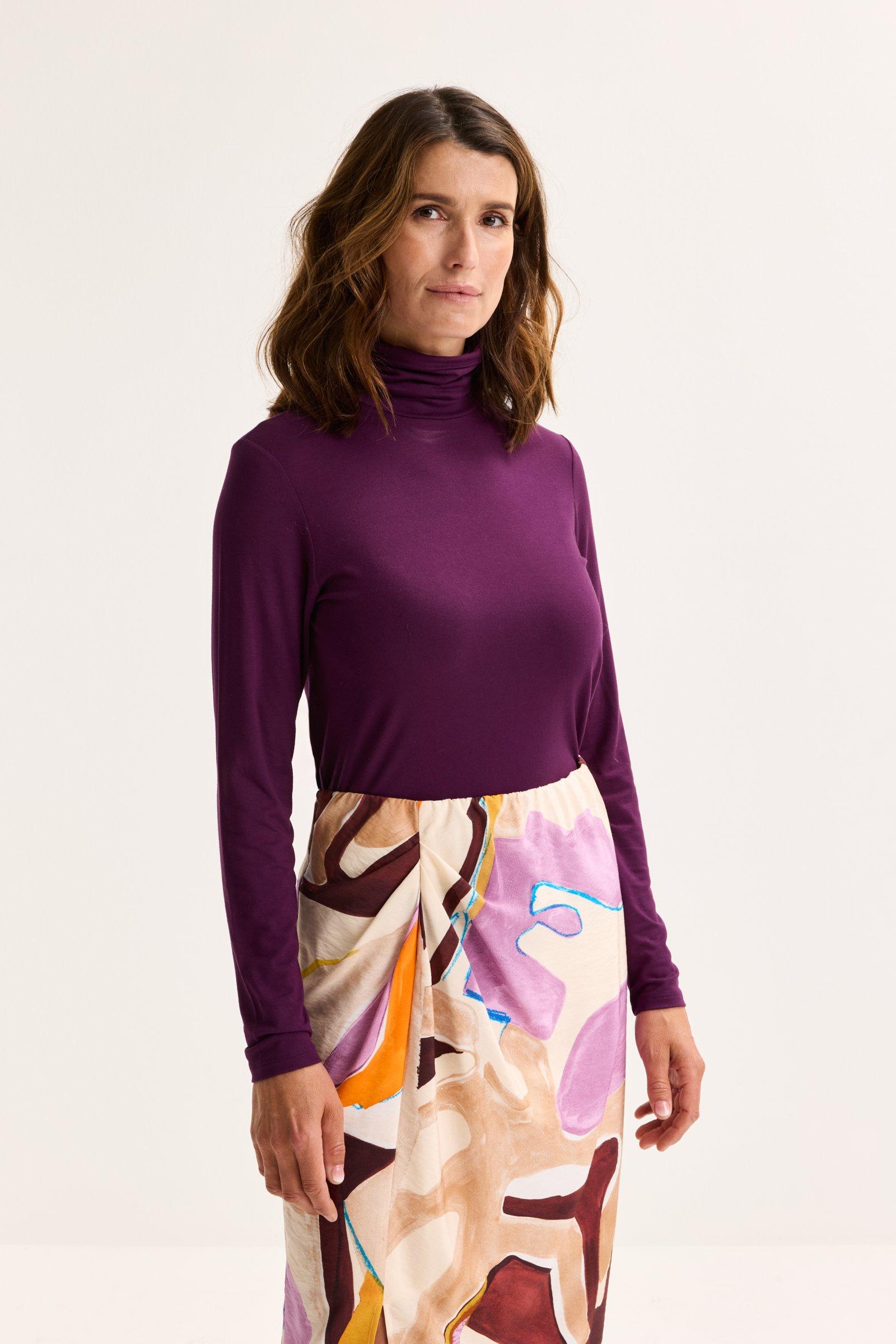 Sous-pull met rolkraag in mat jersey