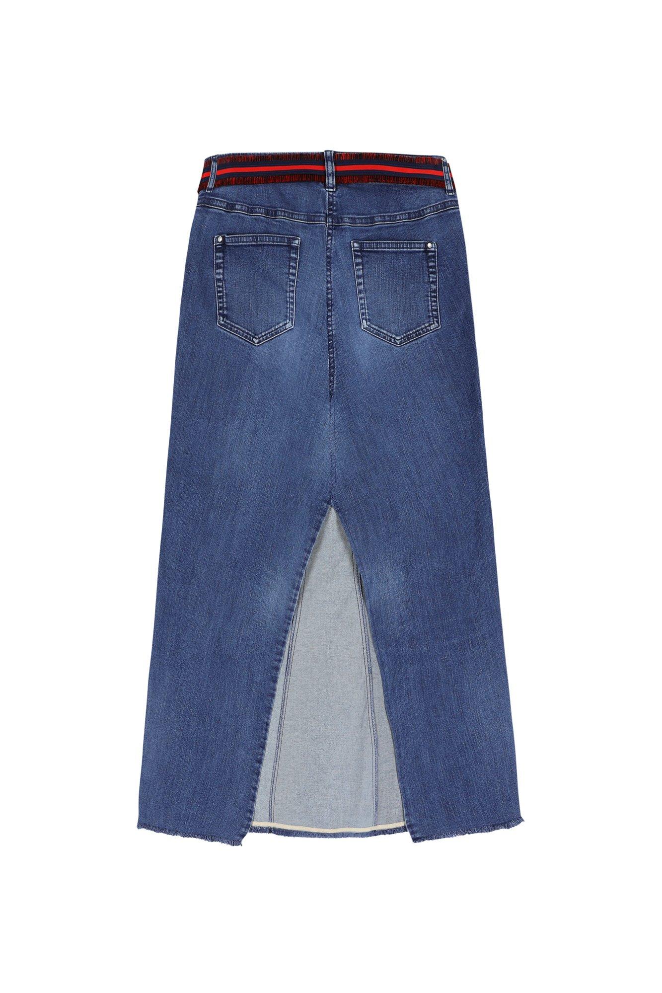 Rokken - Upcycled jeansrok in stretchdenim