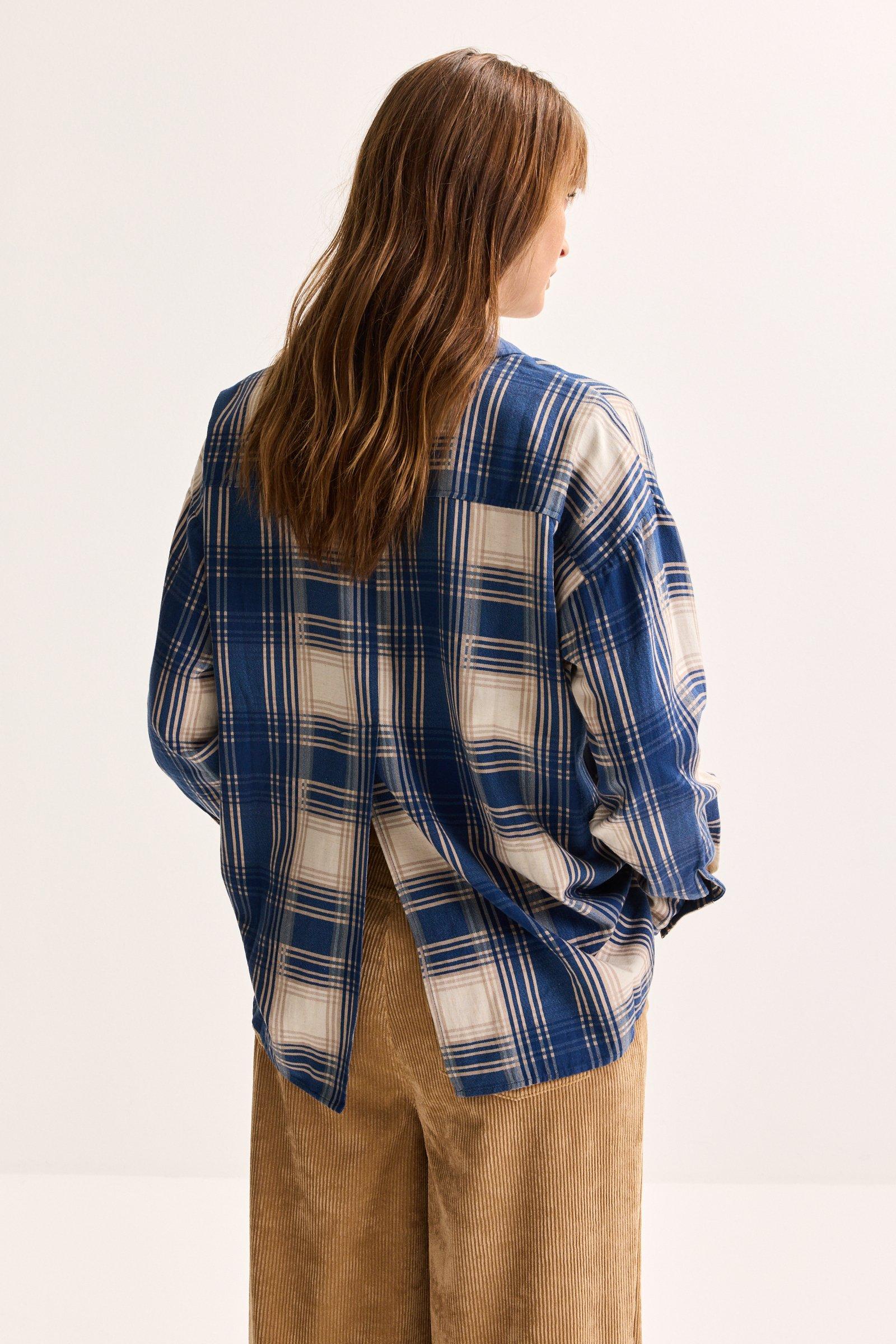 Hemden - Geruit hemd in flanel met lovertjes