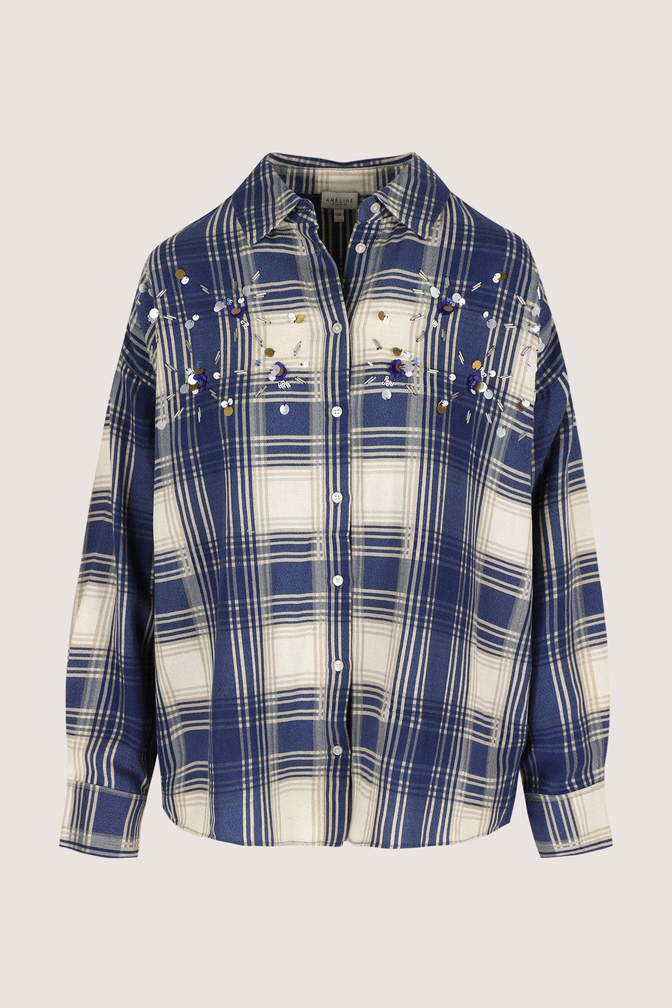 Chemises - Chemise à carreaux en flanelle avec paillettes