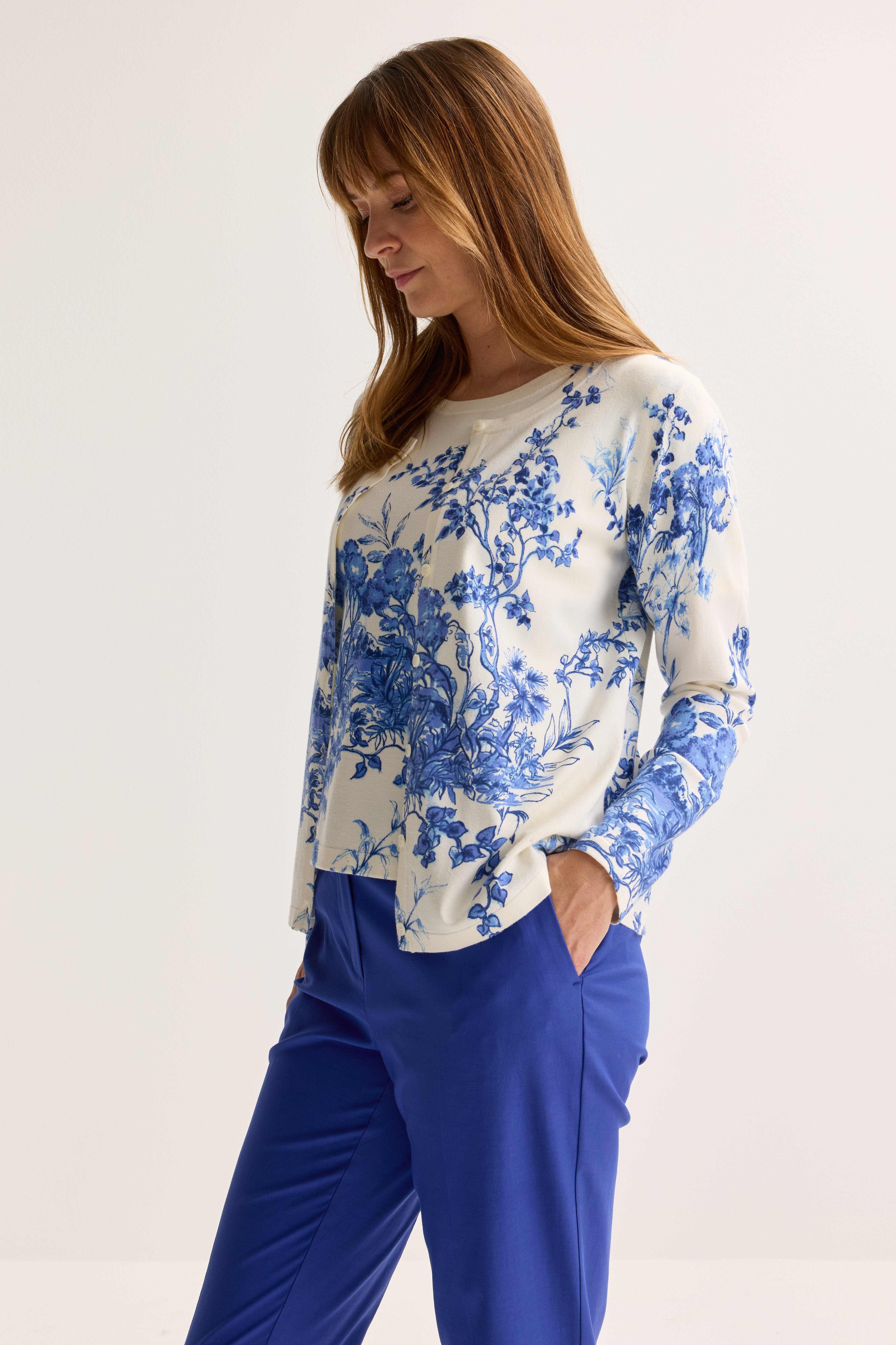 Cardigan - Printcardigan met ronde hals