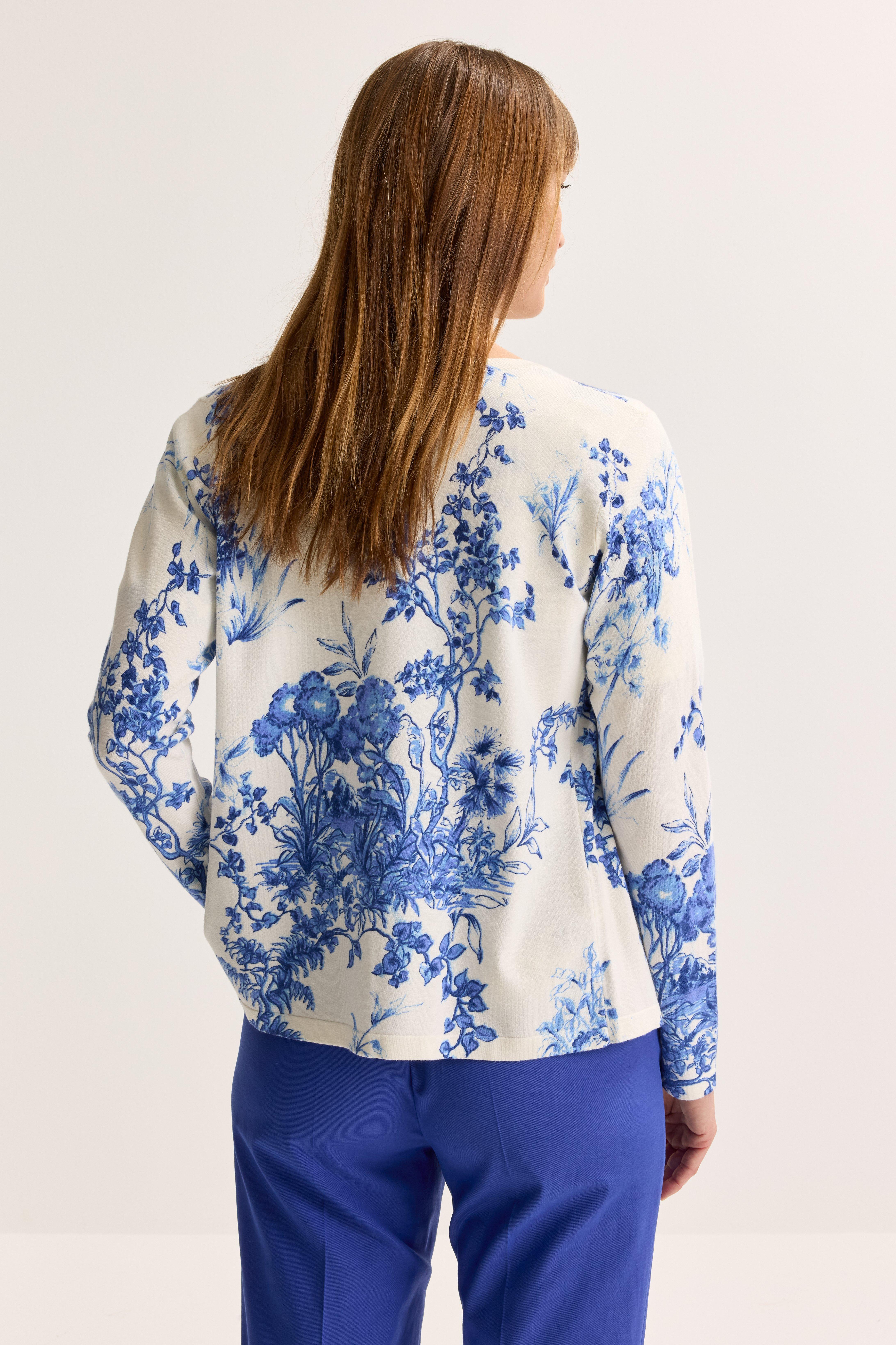 Cardigan - Printcardigan met ronde hals