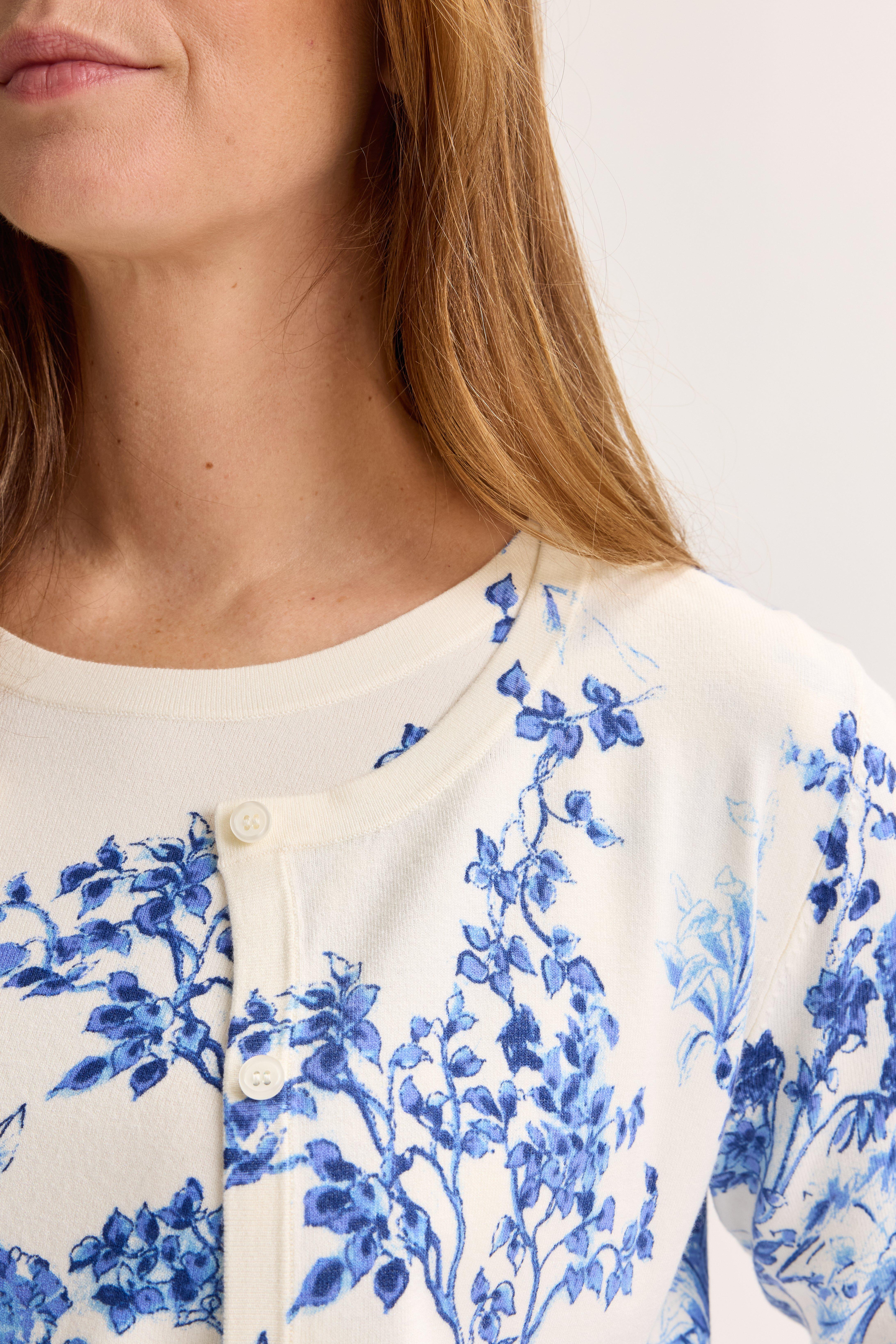 Cardigan - Printcardigan met ronde hals