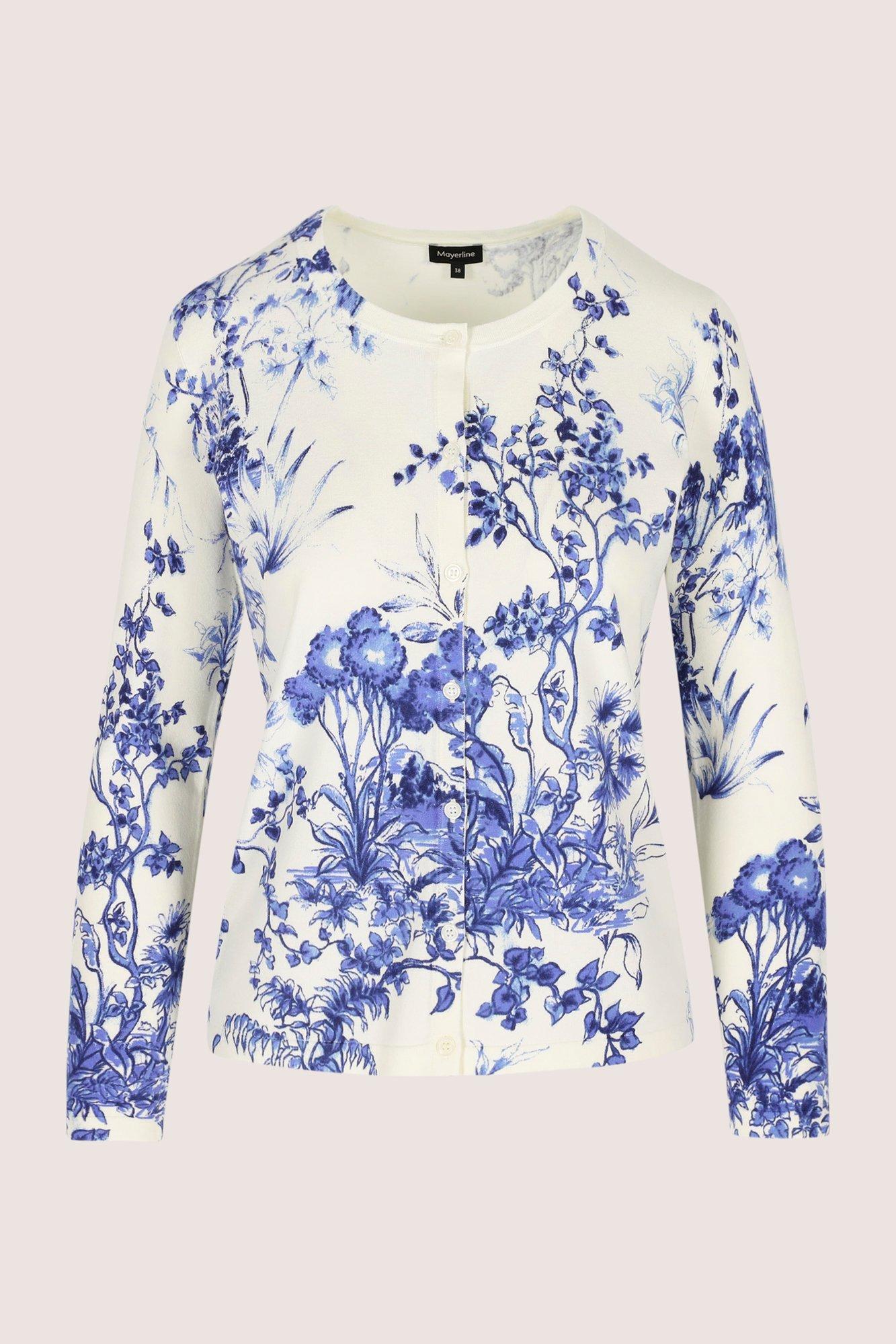 Cardigan - Printcardigan met ronde hals