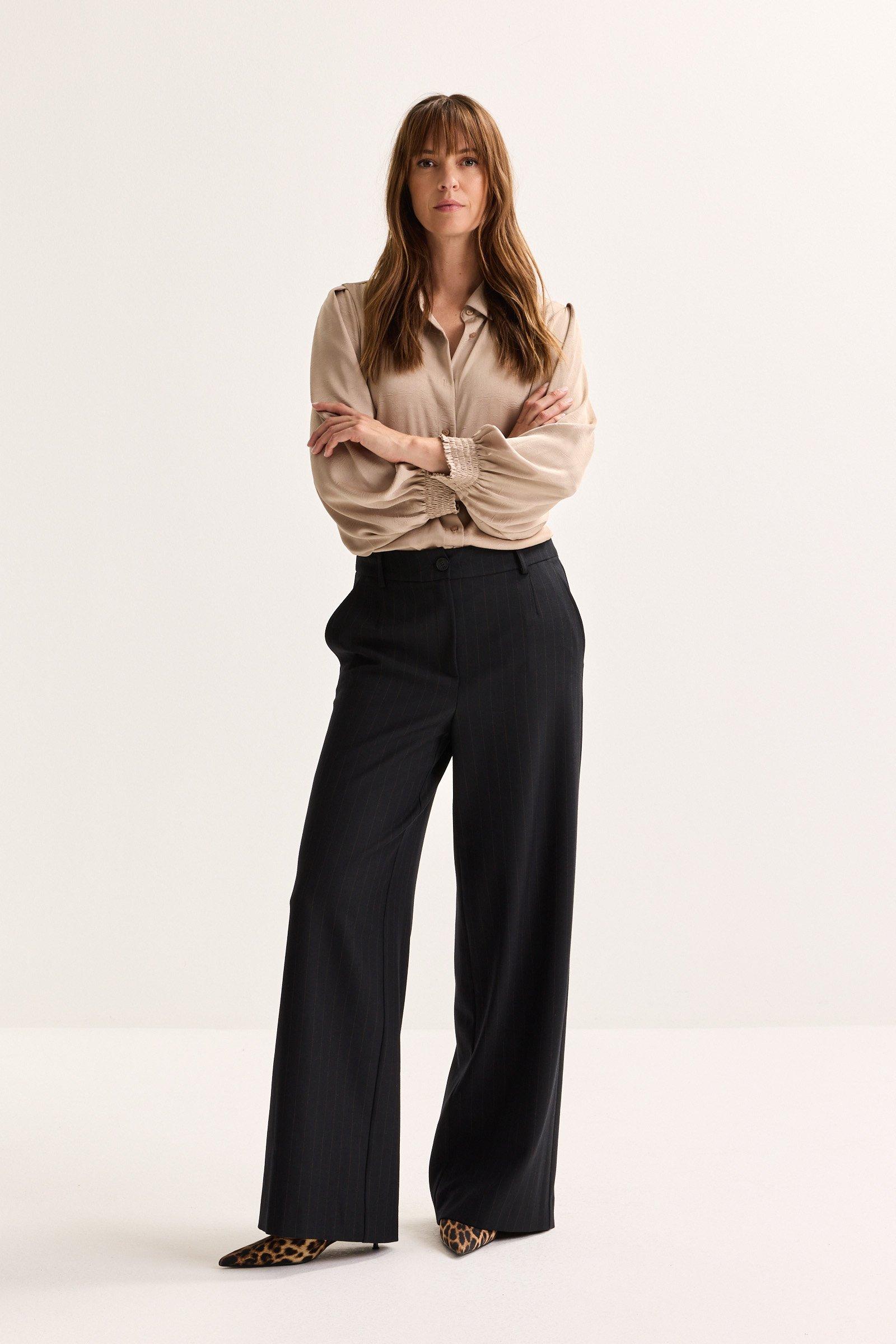 Hemden - Hemdblouse in elastisch satijn