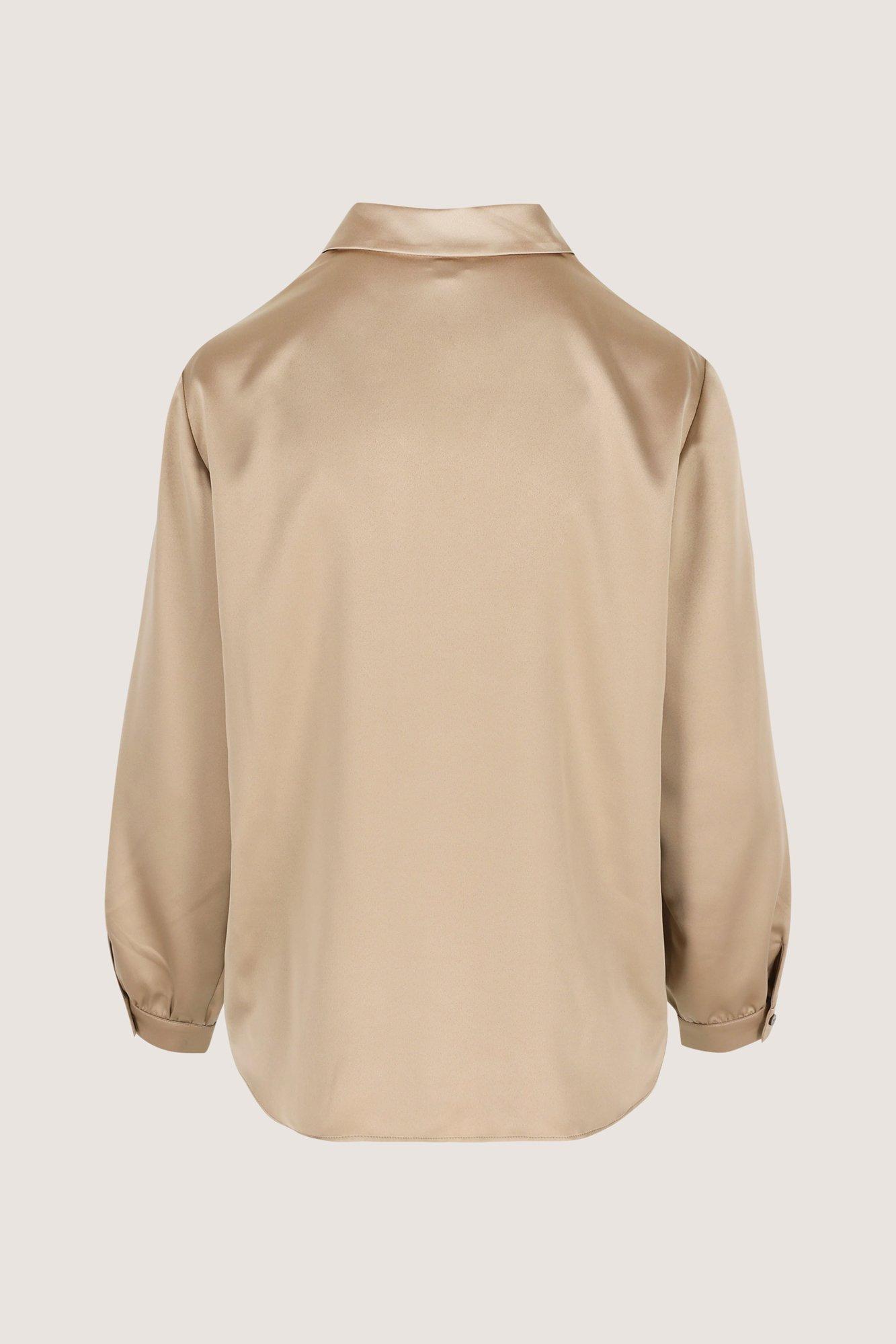 Hemden - Hemdblouse in elastisch satijn