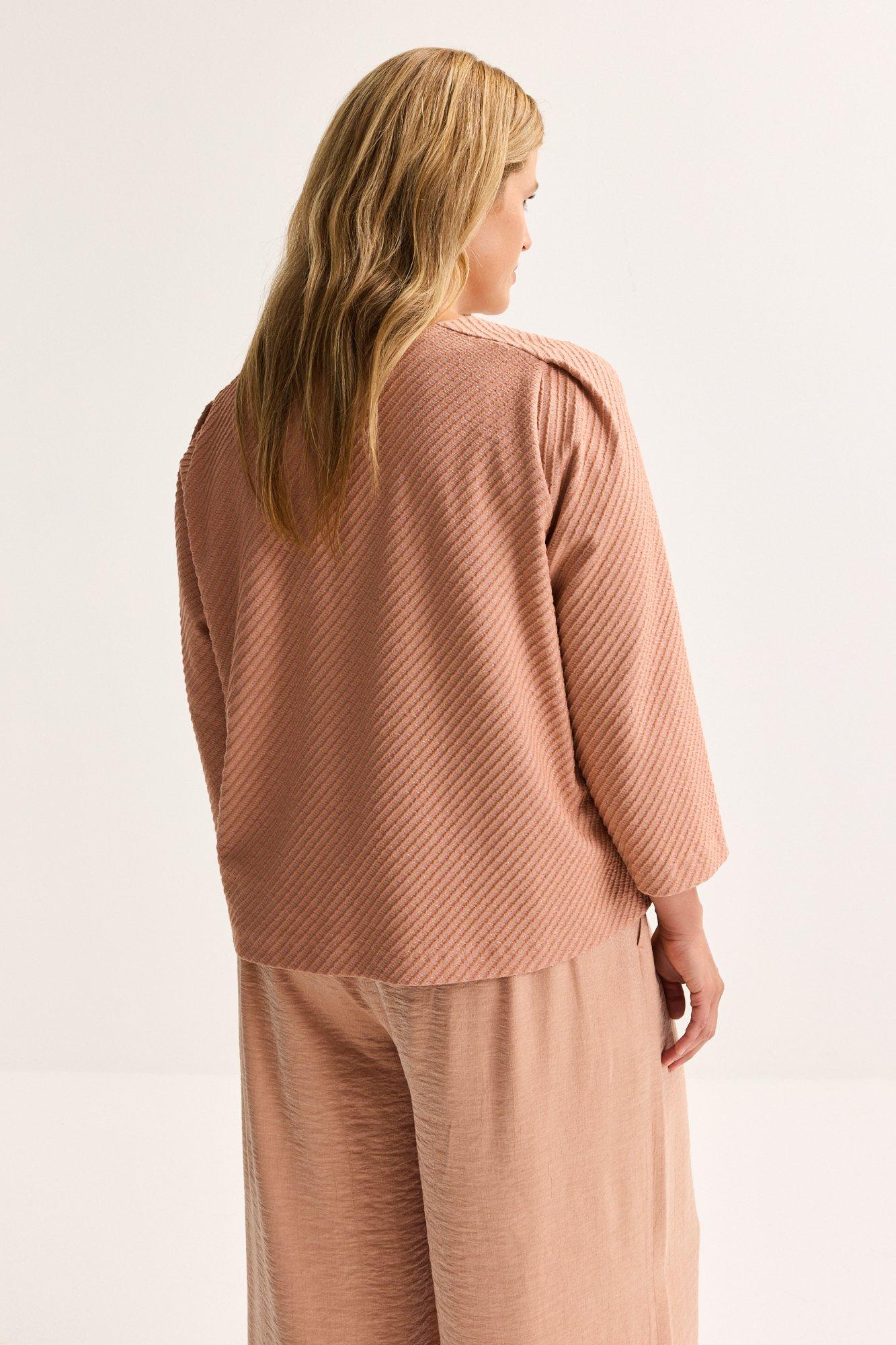 Hemden - Wijde  jersey blouse in lurexjacquard