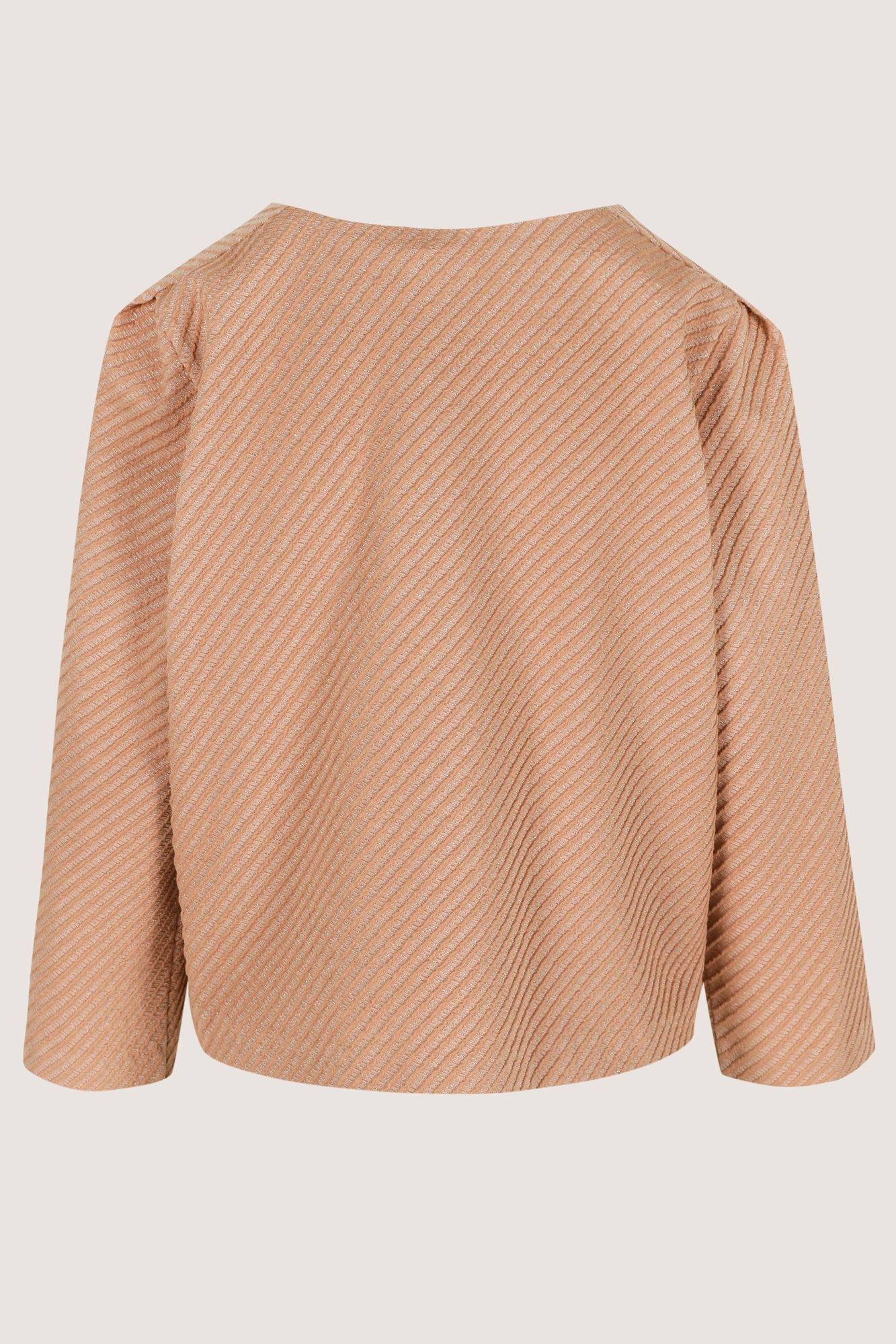 Hemden - Wijde  jersey blouse in lurexjacquard