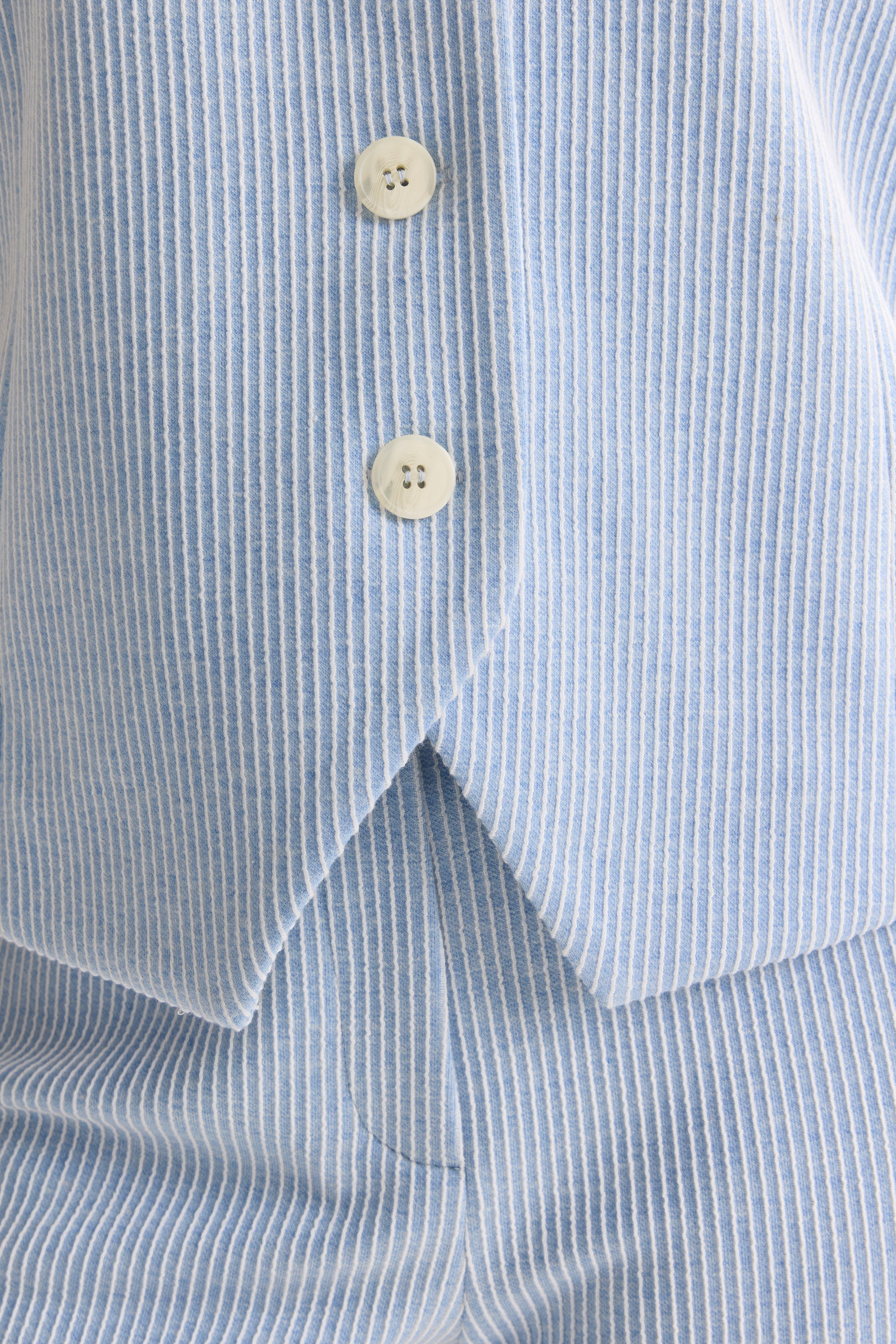 Blazers - Gestreept gilet in jersey denim