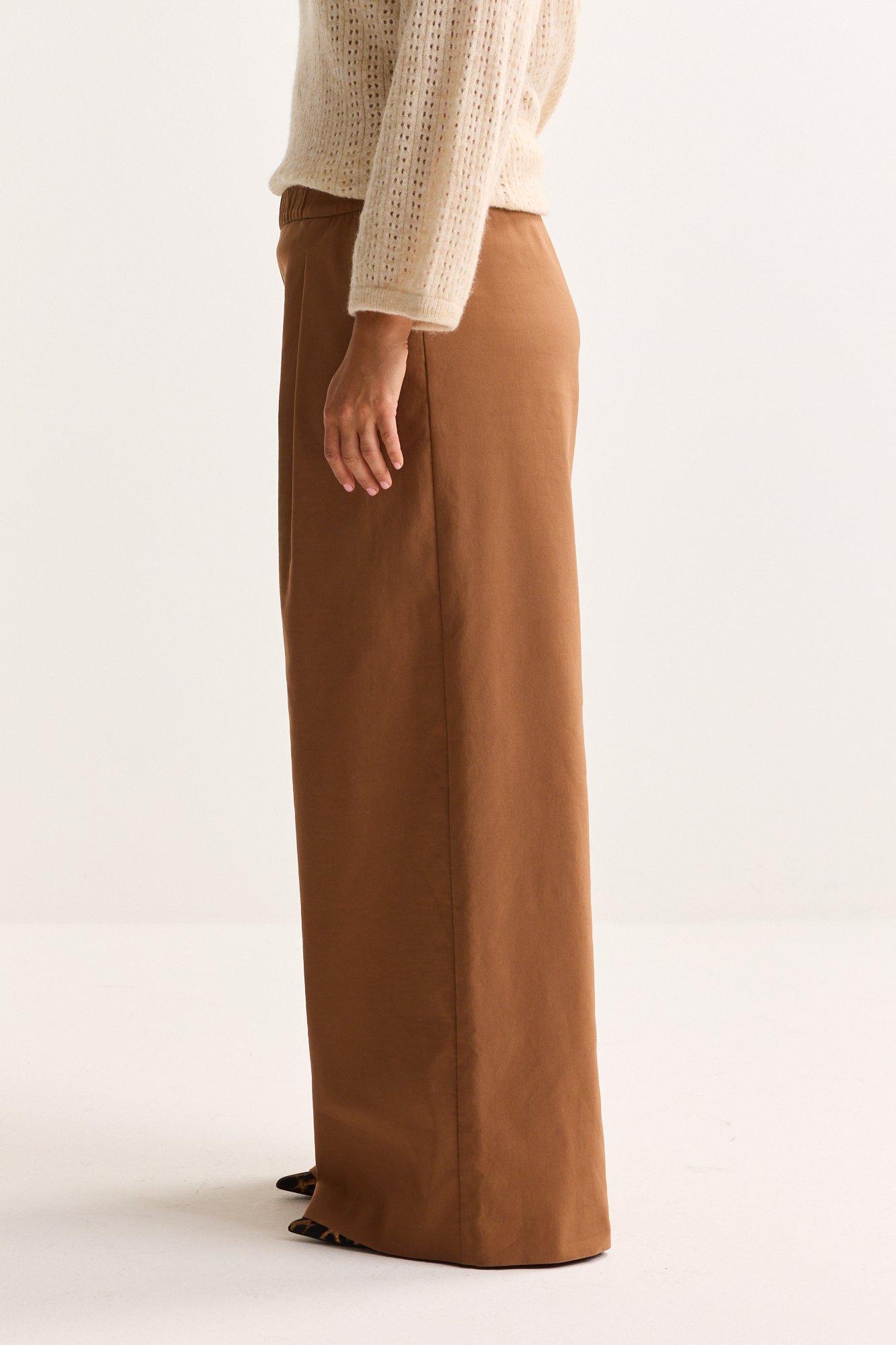 Pantalons - Pantalon palazzo en bengaline stretch