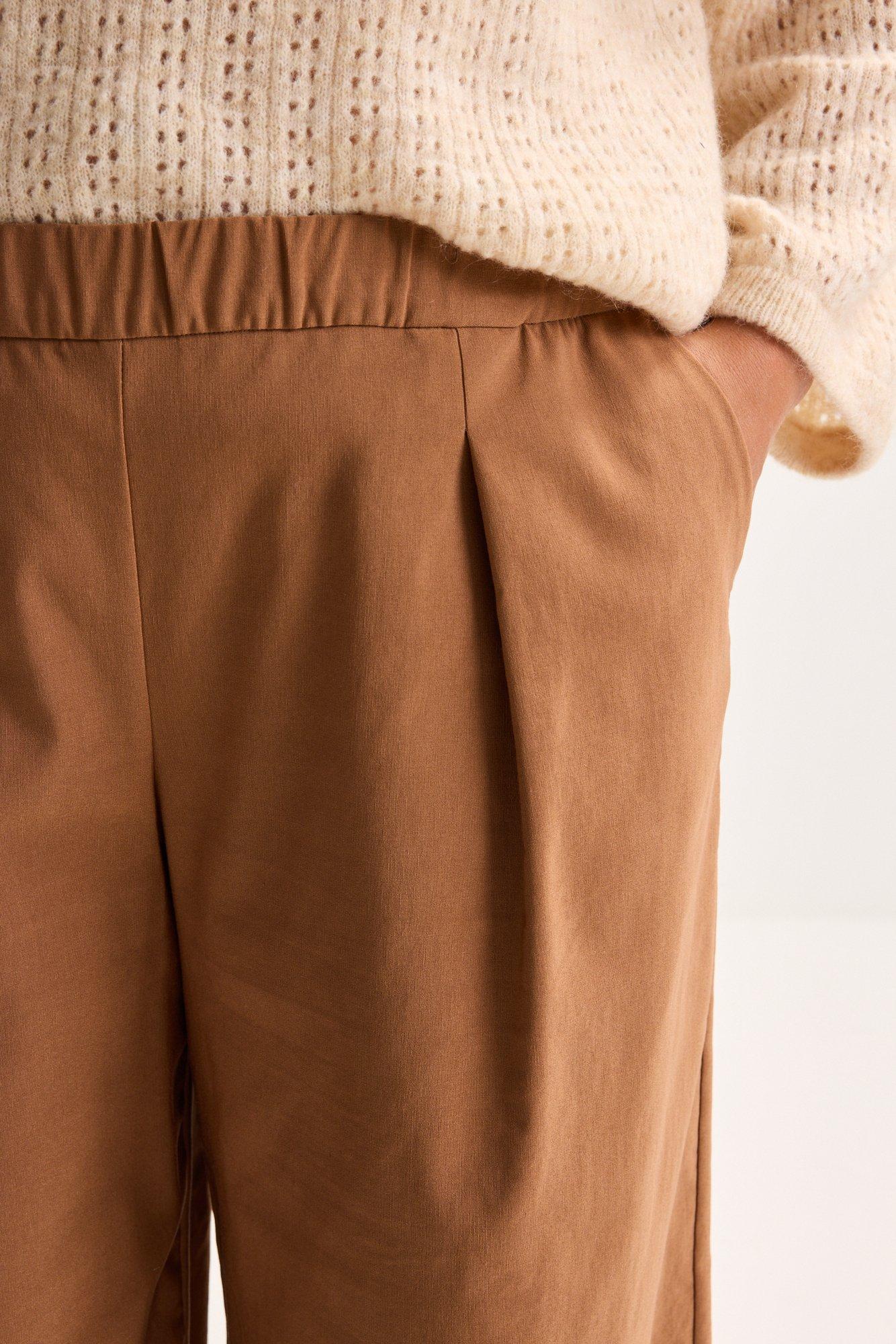 Pantalons - Pantalon palazzo en bengaline stretch