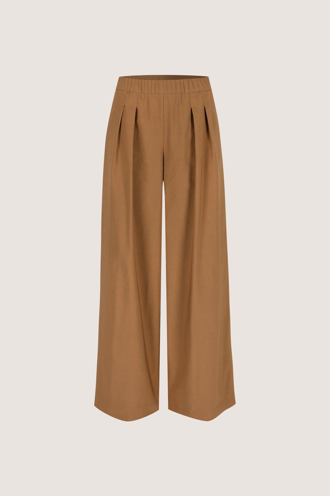 Pantalons - Pantalon palazzo en bengaline stretch