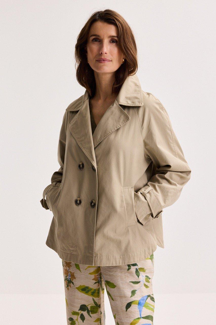 Am&eacute;line Korte A-lijn Trenchcoat