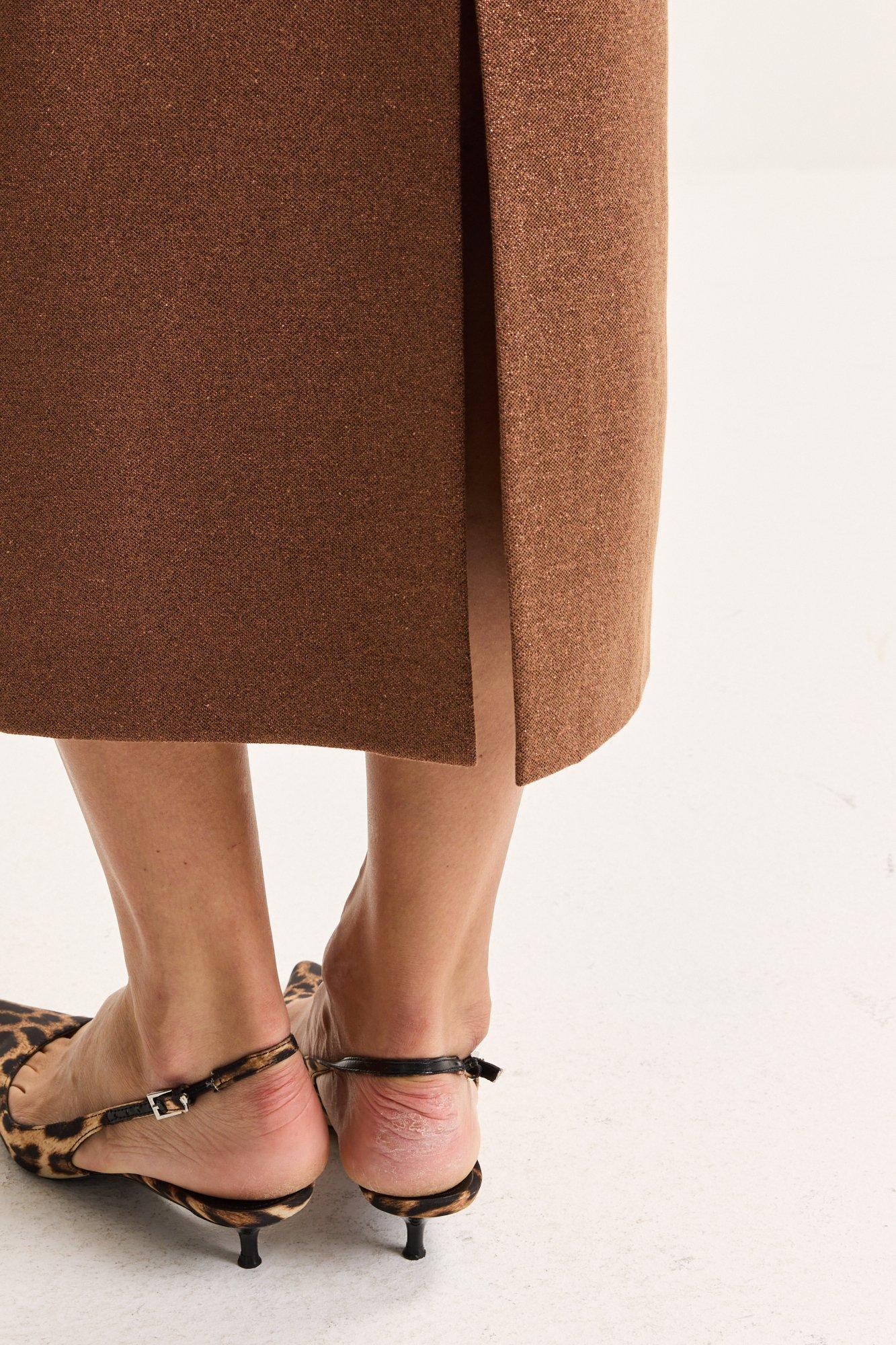 Rokken - Kokerrok in glitterjersey