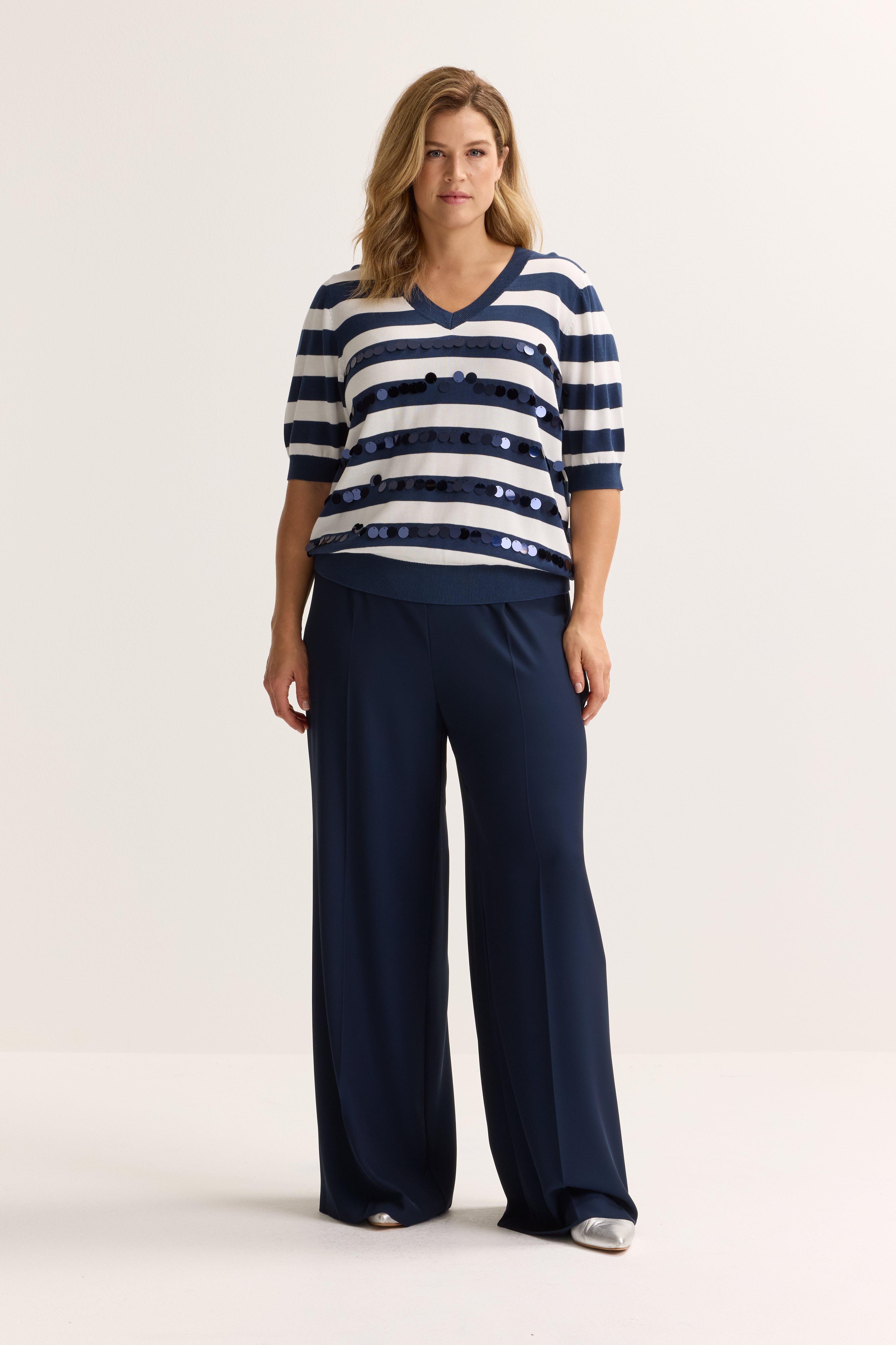 Wijde easy care broek