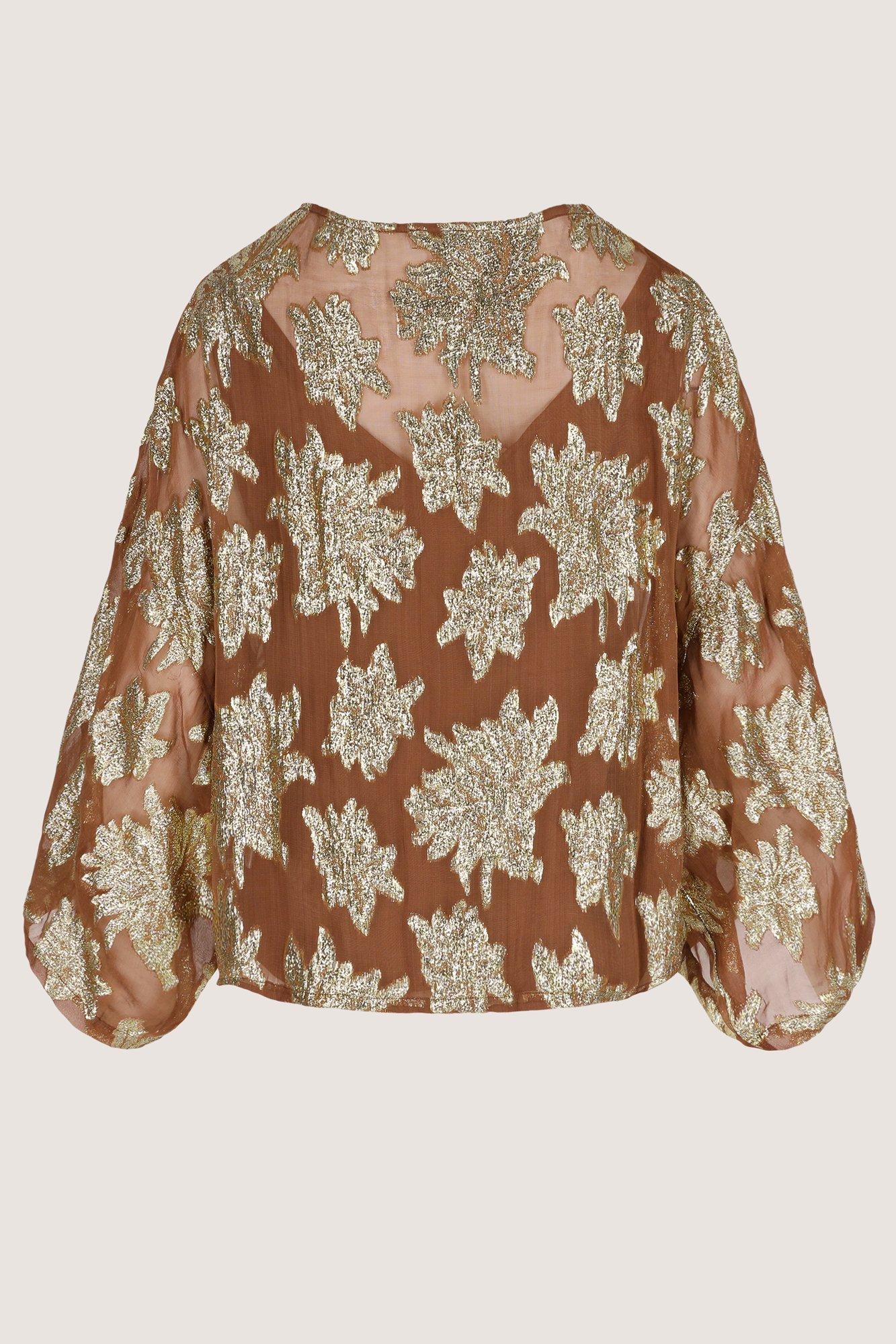 Hemden - Blouse in voile met gouddraad